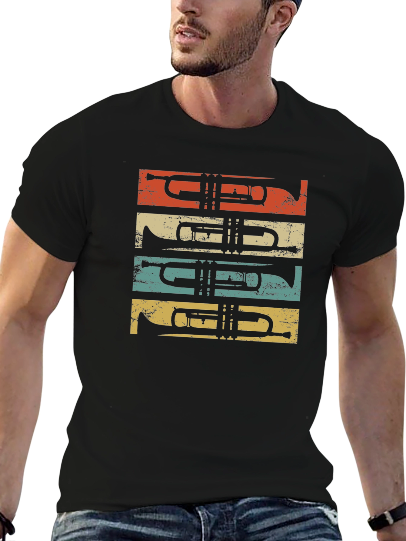 Retro Trumpet Music Lover T-Shirt
