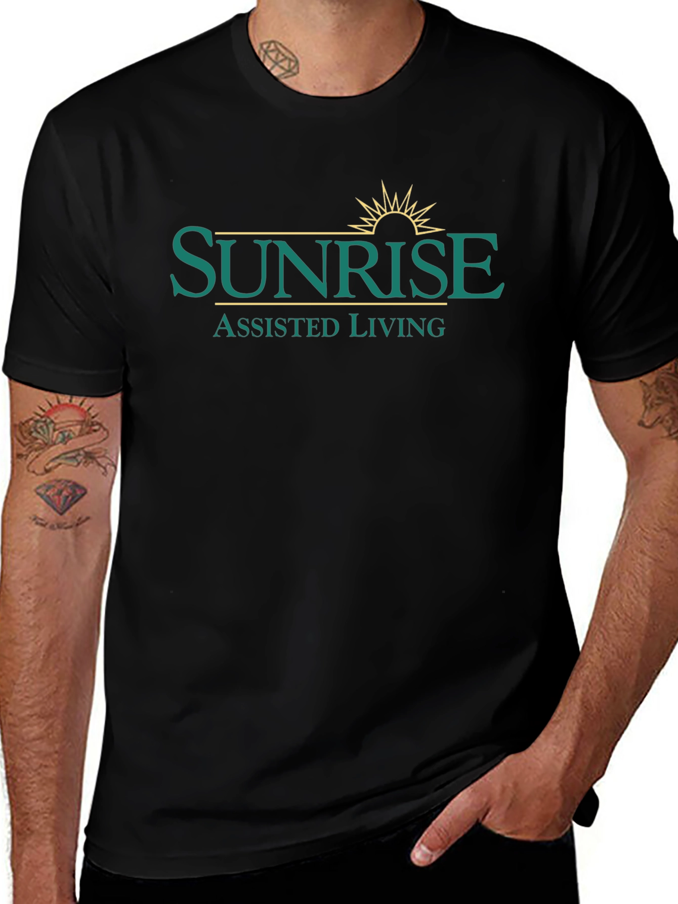 Sunrise Assisted Living Black T-Shirt