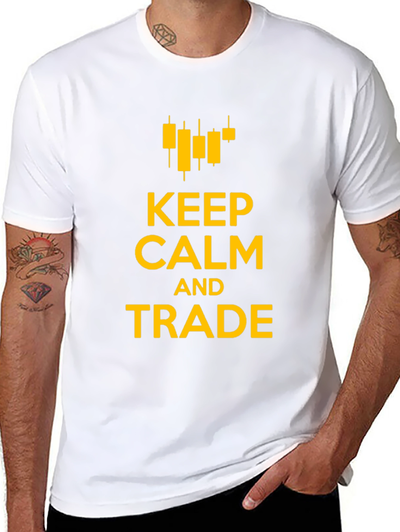 Keep Calm and Trade T-Shirt - Black Cotton Tee