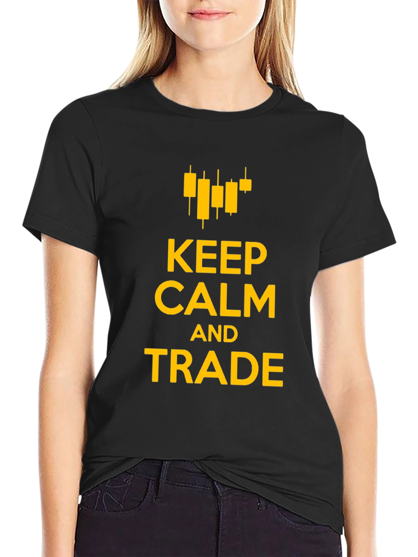 Keep Calm and Trade T-Shirt - Black Cotton Tee