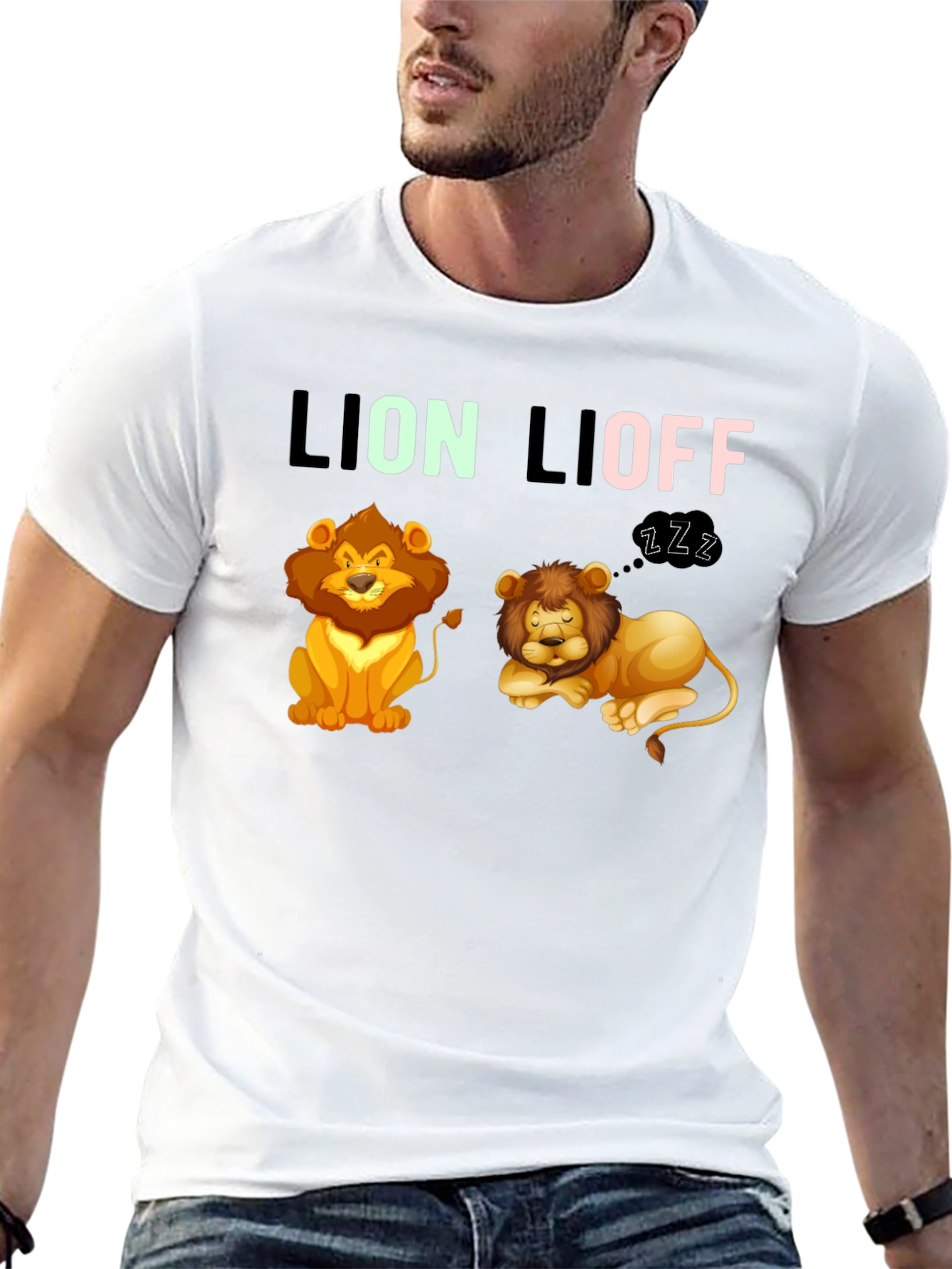 Lion Lioff T-Shirt - Funny Graphic Tee