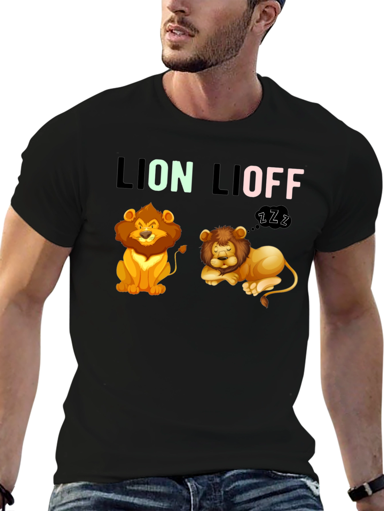 Lion Lioff T-Shirt - Funny Graphic Tee
