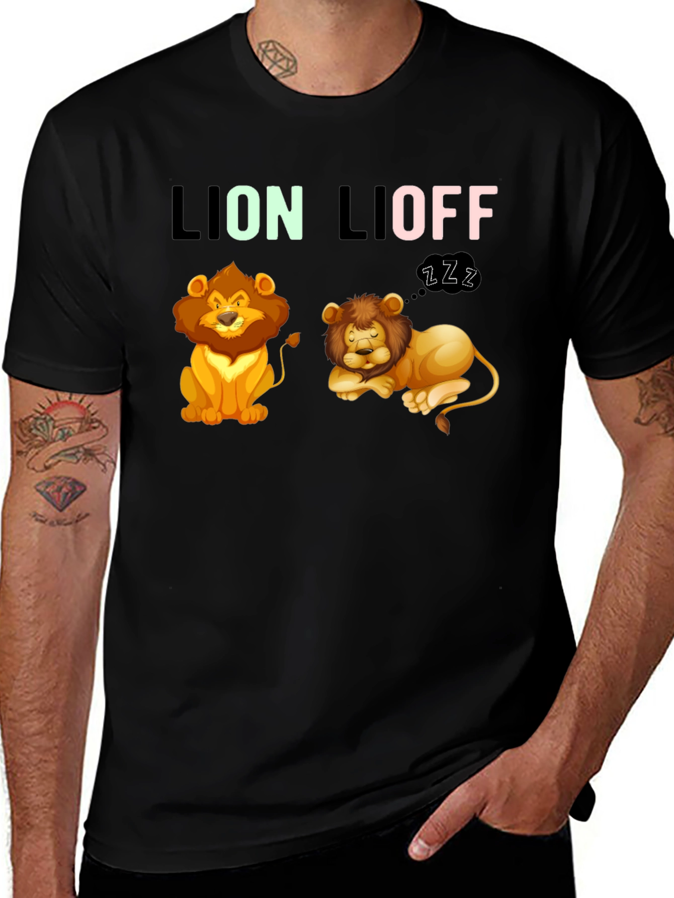 Lion Lioff T-Shirt - Funny Graphic Tee