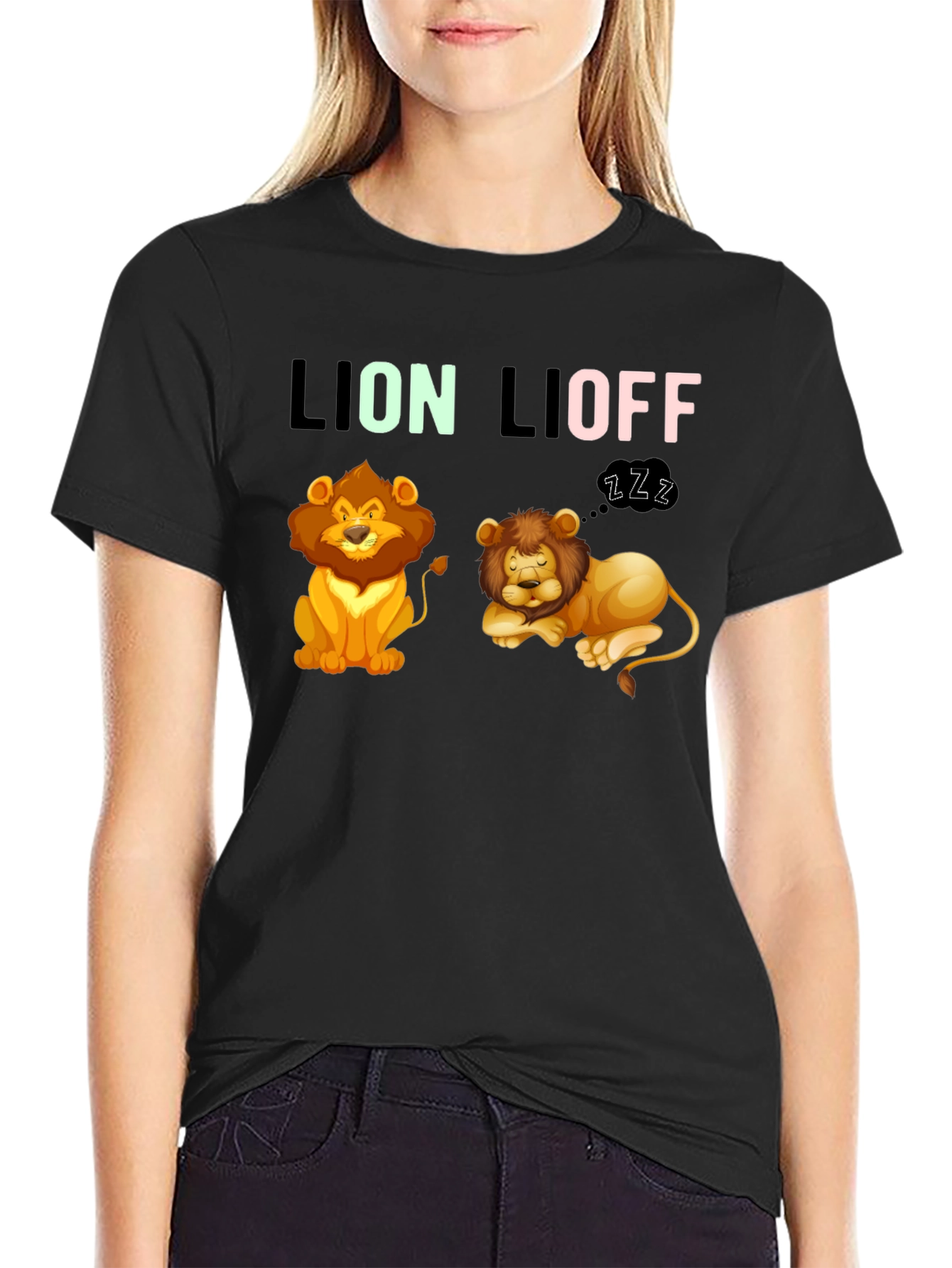 Lion Lioff T-Shirt - Funny Graphic Tee