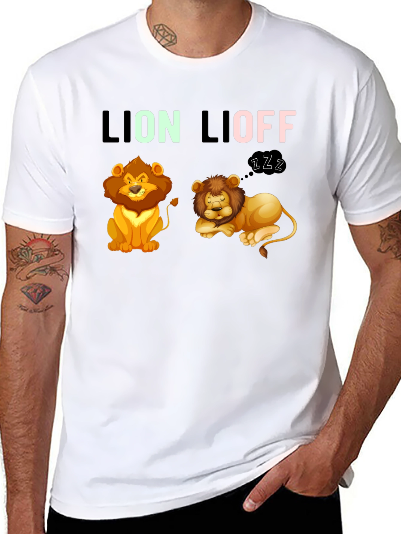 Lion Lioff T-Shirt - Funny Graphic Tee