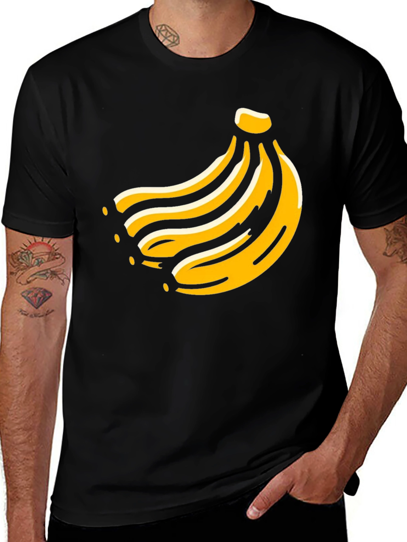 Banana Graphic Tee -  Fruit Design T-Shirt