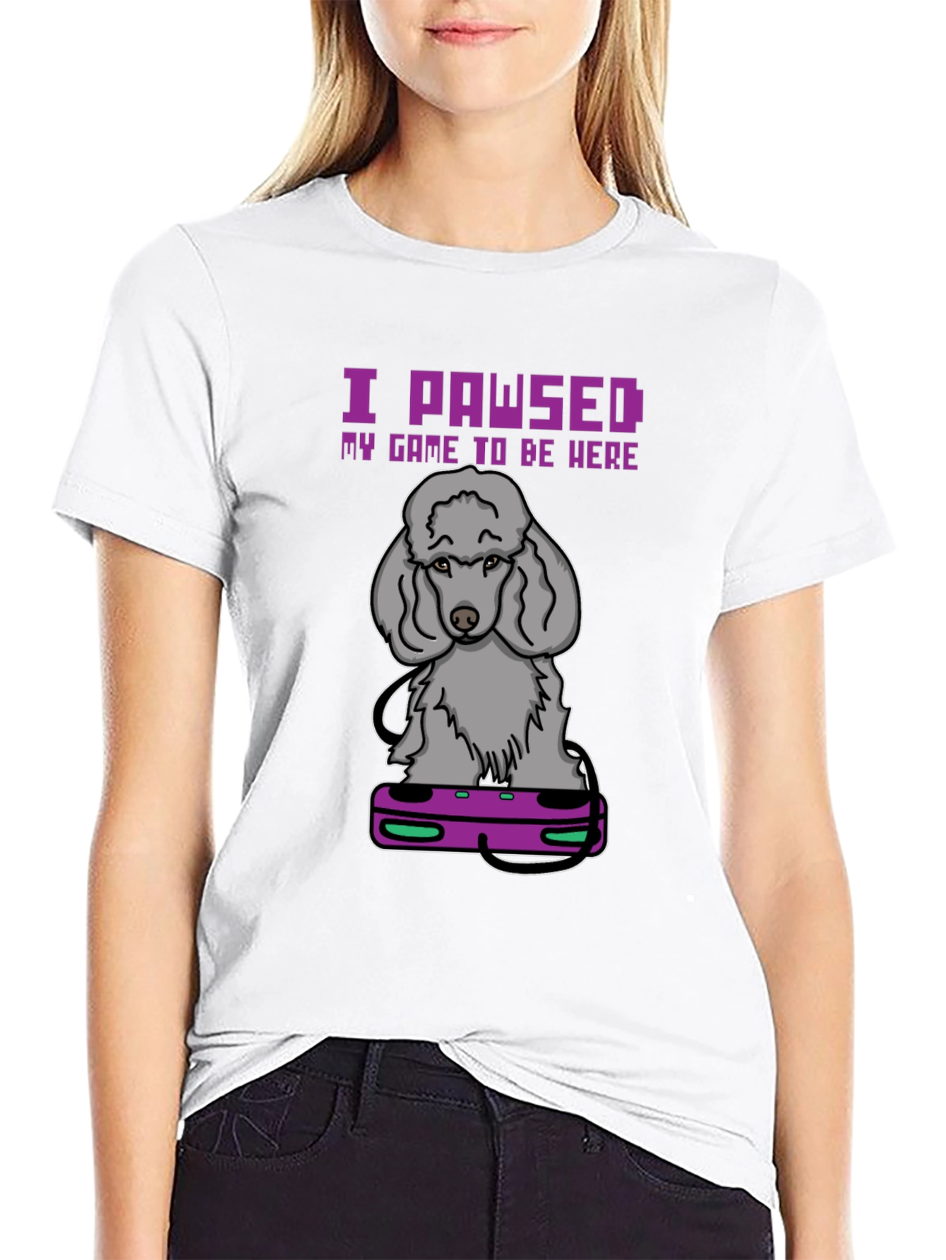 I PAWSED My Game T-Shirt: Gamer Dog Tee