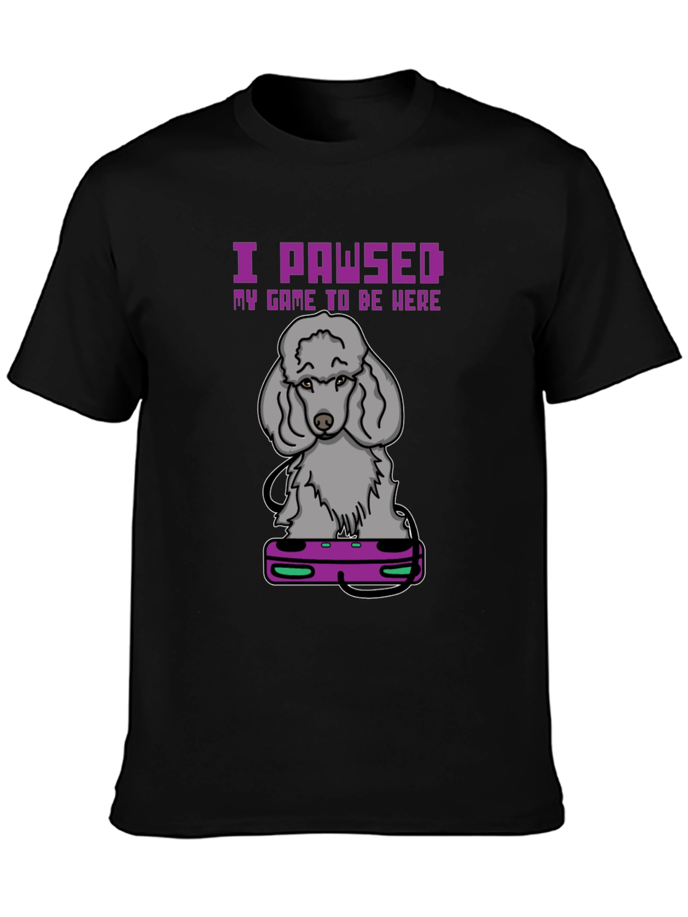 I PAWSED My Game T-Shirt: Gamer Dog Tee