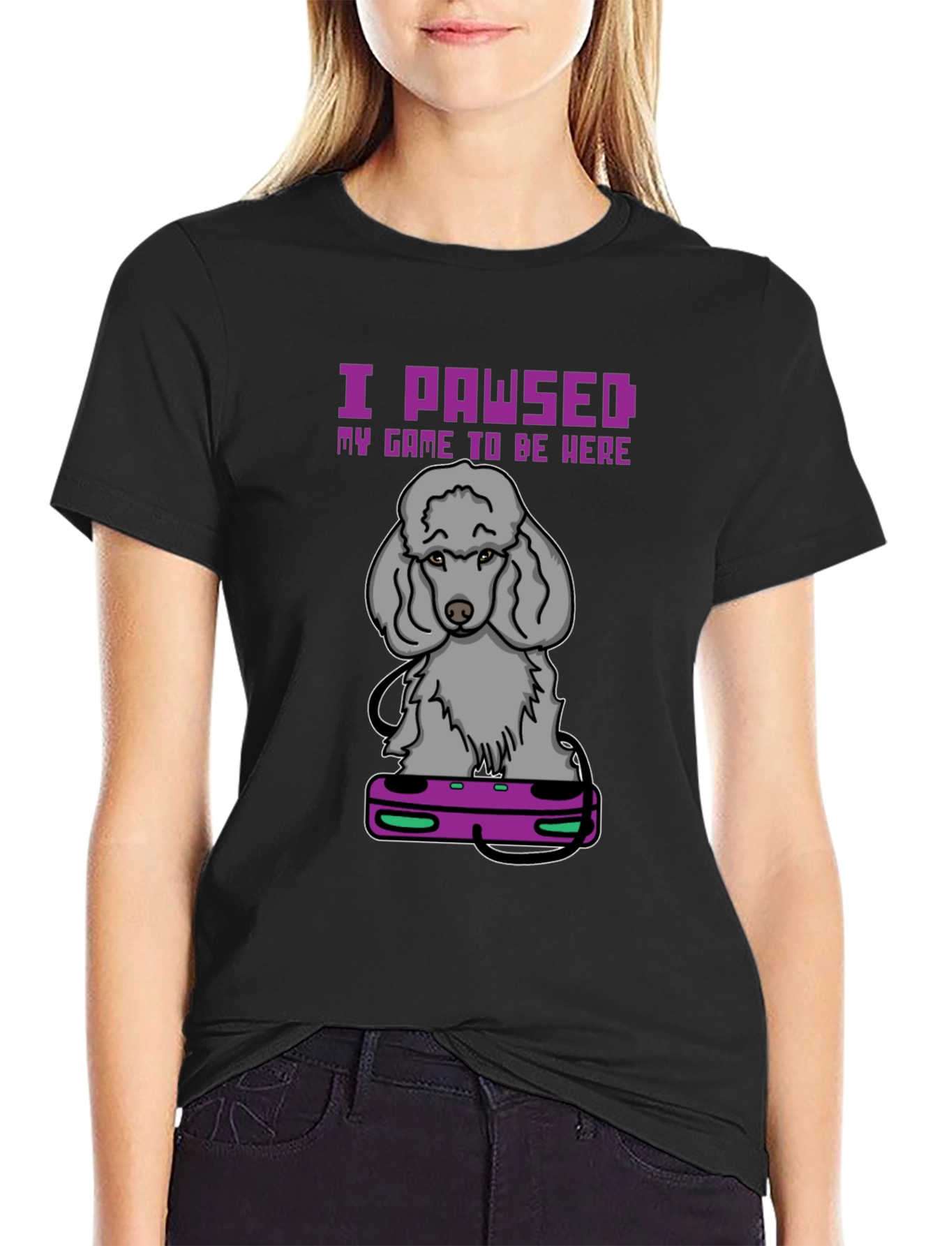 I PAWSED My Game T-Shirt: Gamer Dog Tee