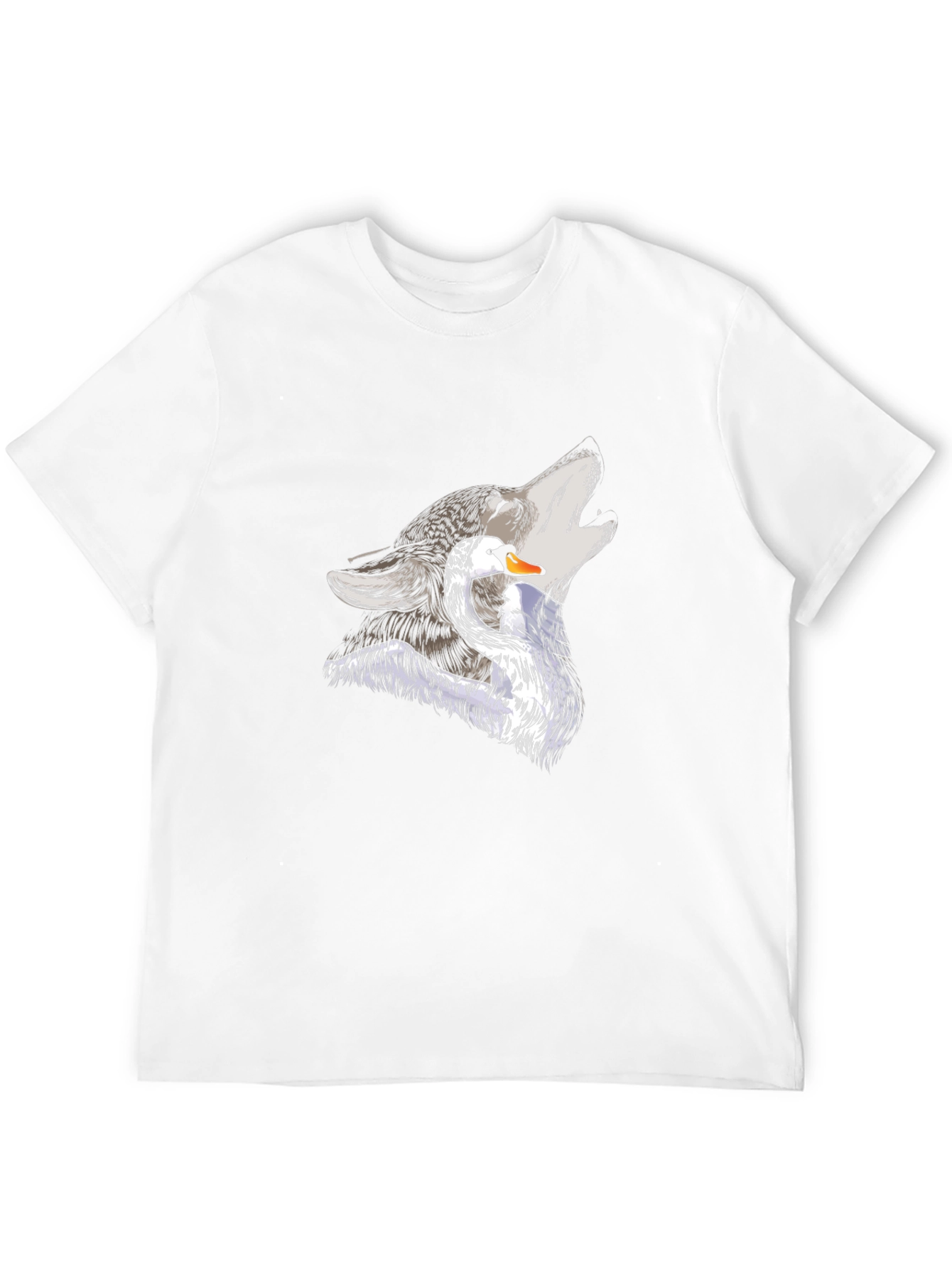Wolf & Swan Graphic Print Black T-Shirt