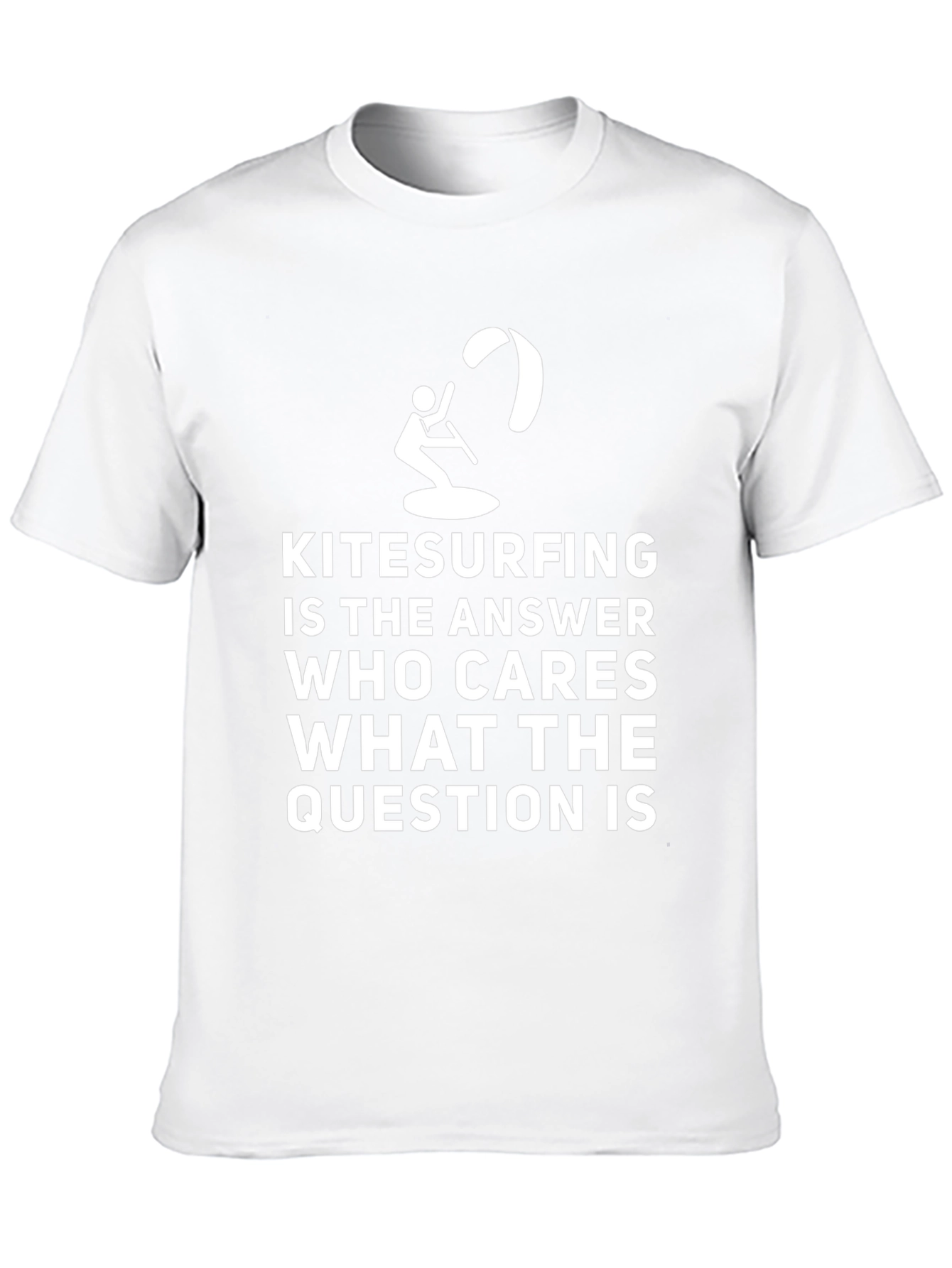 Kitesurfing Answer T-Shirt: Black Graphic Tee