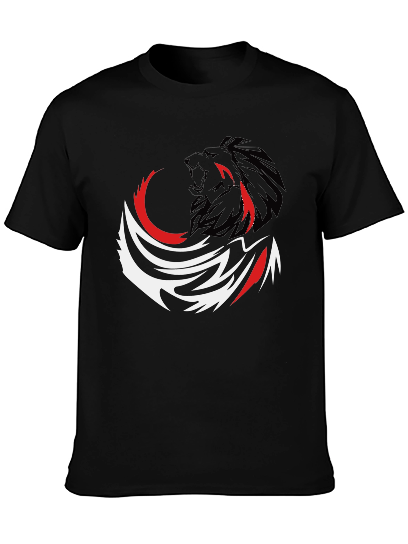Lion Graphic Tee - Bold Black T-Shirt
