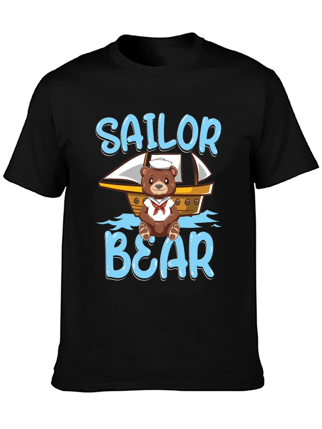 Sailor Bear Graphic T-Shirt -  Cute Cartoon Tee