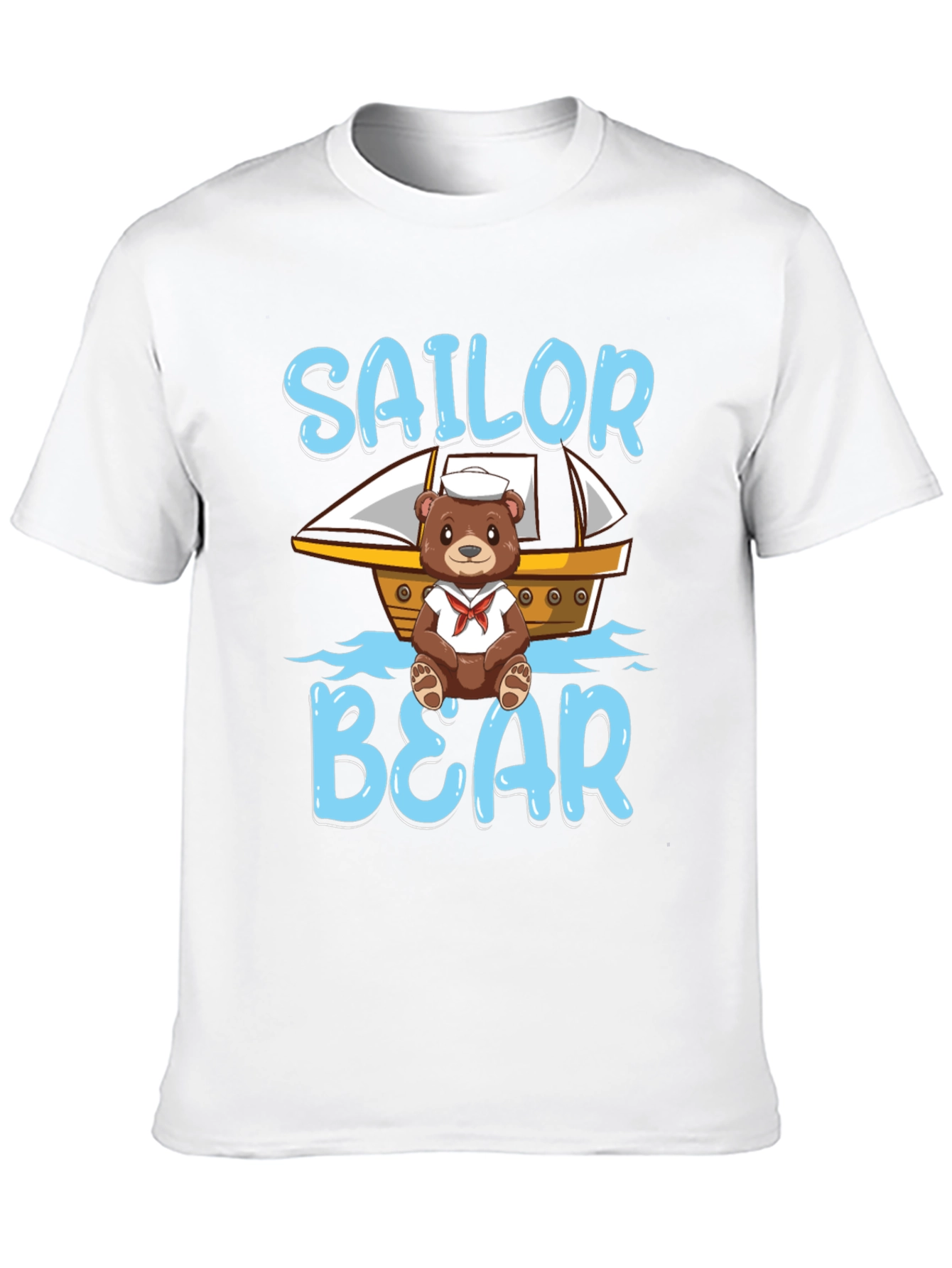 Sailor Bear Graphic T-Shirt -  Cute Cartoon Tee