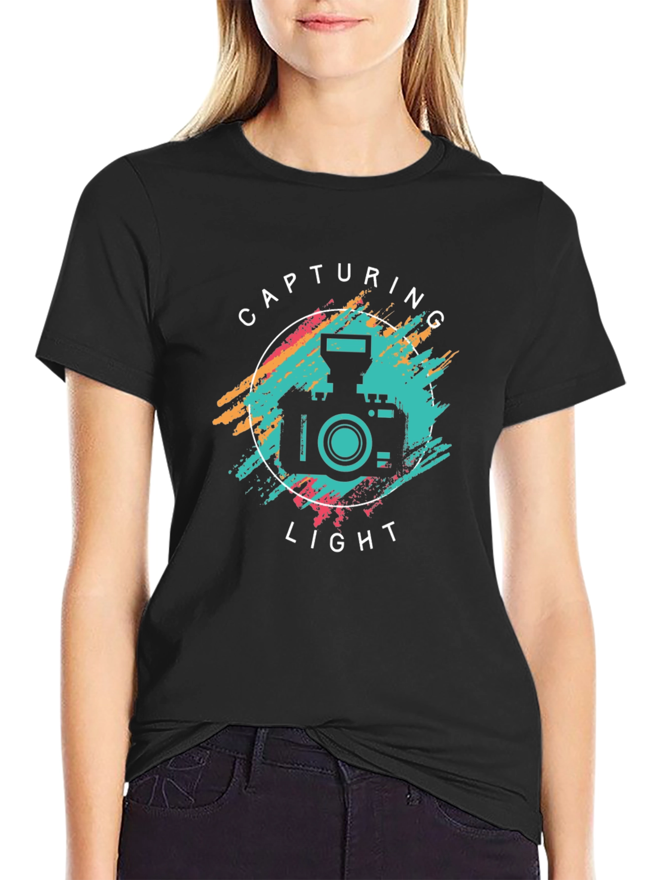 Capturing Light Graphic T-Shirt - Black
