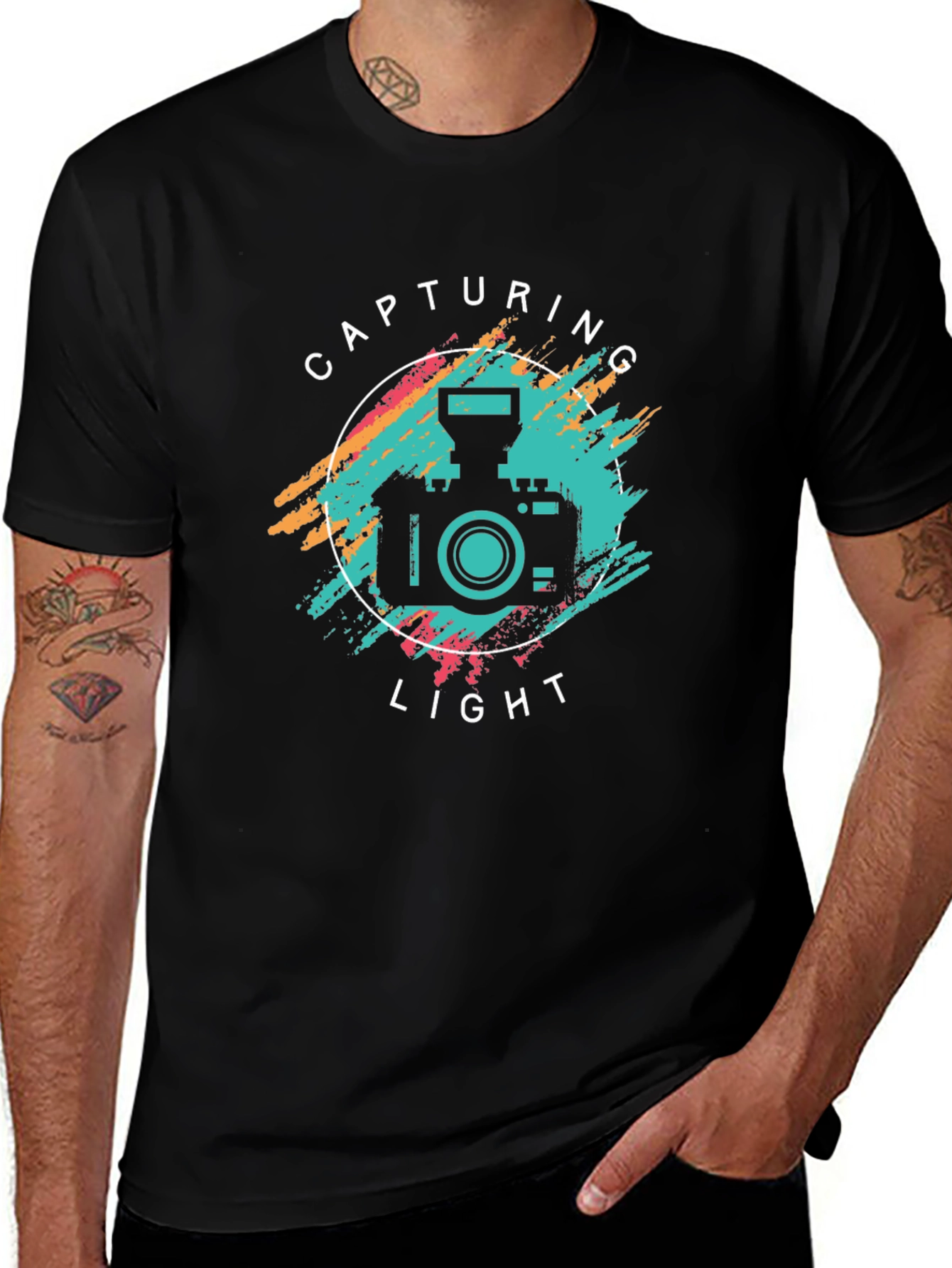 Capturing Light Graphic T-Shirt - Black