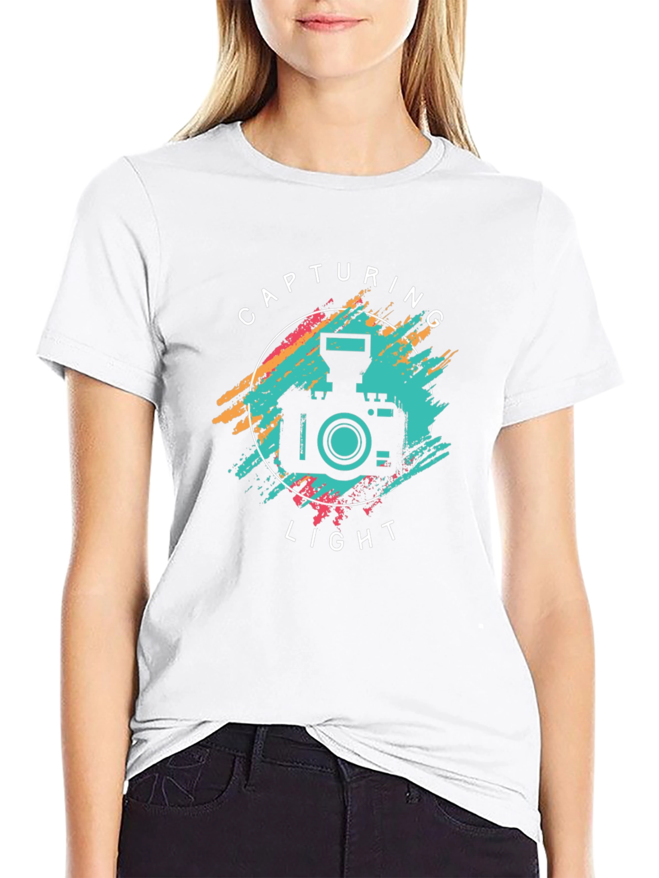 Capturing Light Graphic T-Shirt - Black