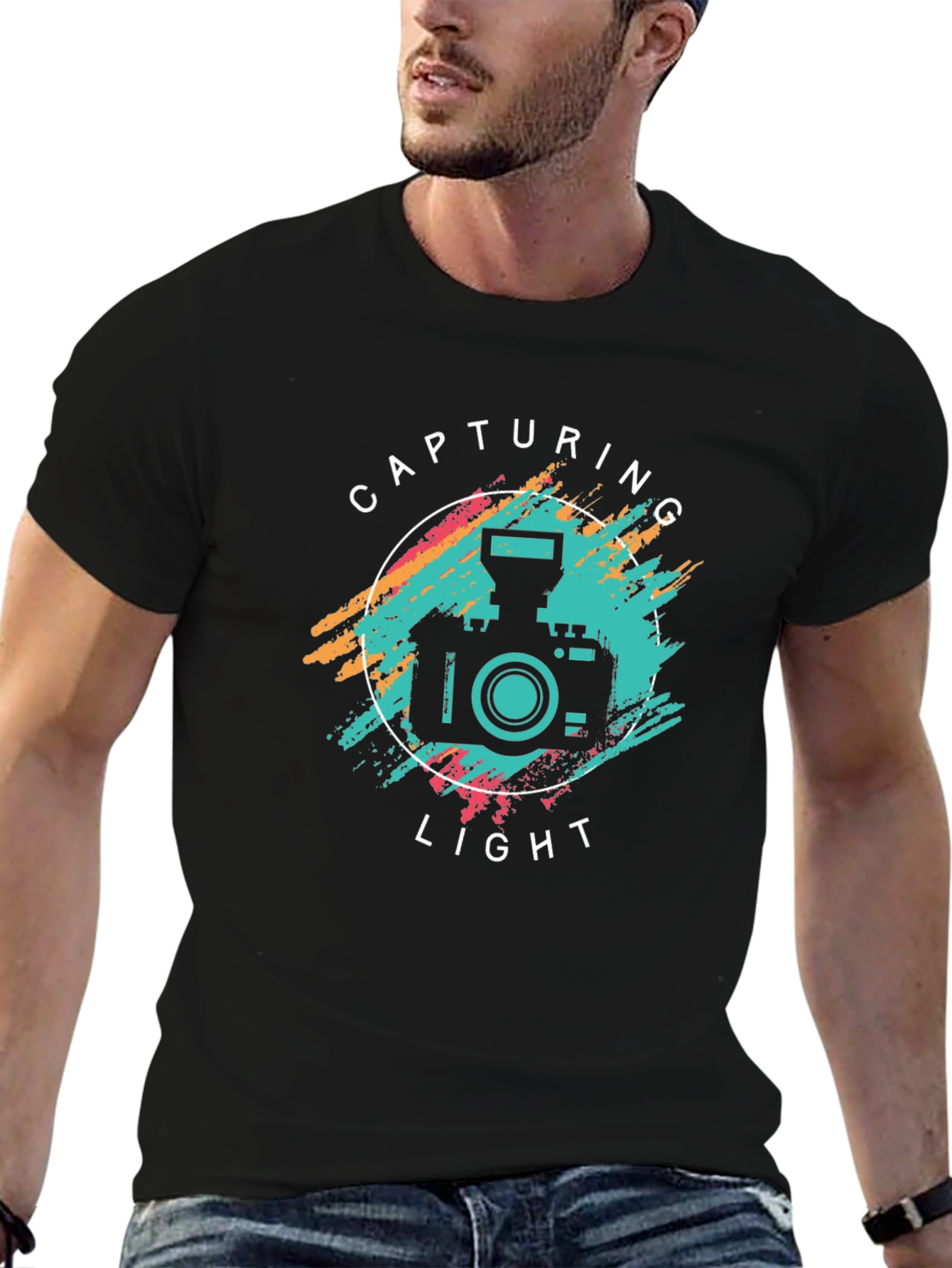 Capturing Light Graphic T-Shirt - Black