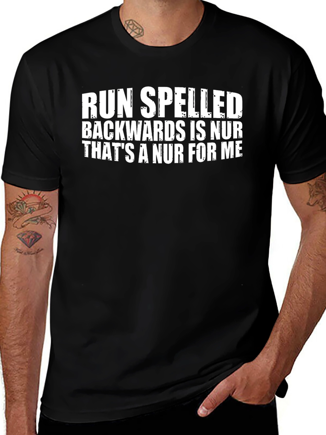 Run Spelled Backwards NUR T-Shirt - Funny Nurse Gift