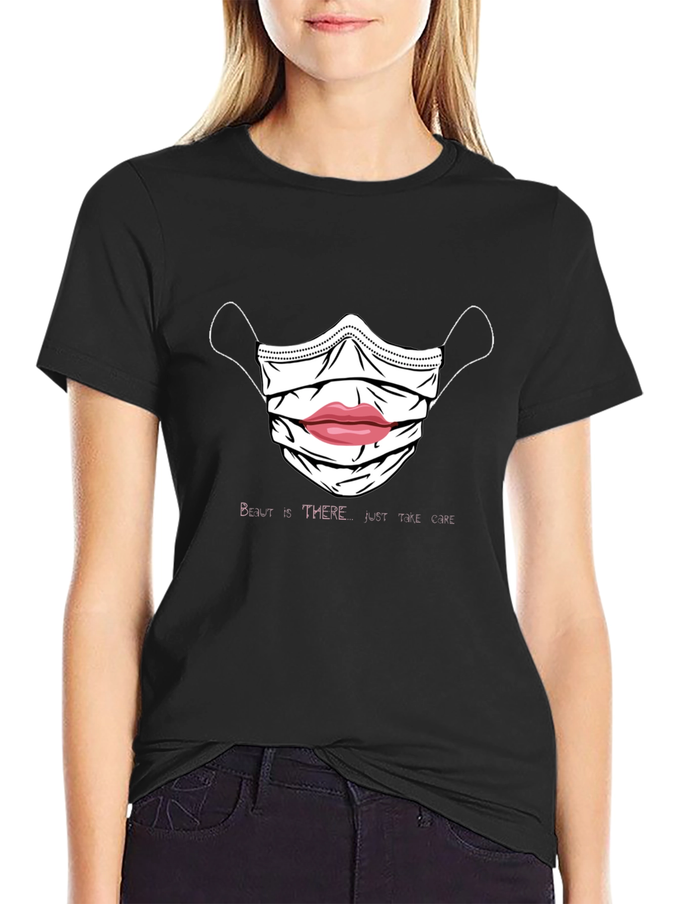 Masked Lips Graphic Tee - Unisex Soft Cotton T-Shirt