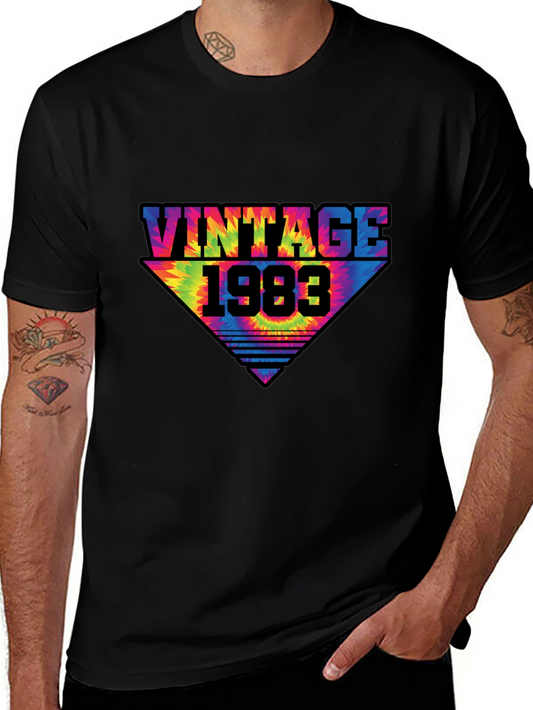 Vintage 1983 Tie Dye T-Shirt - Retro Birthday Tee