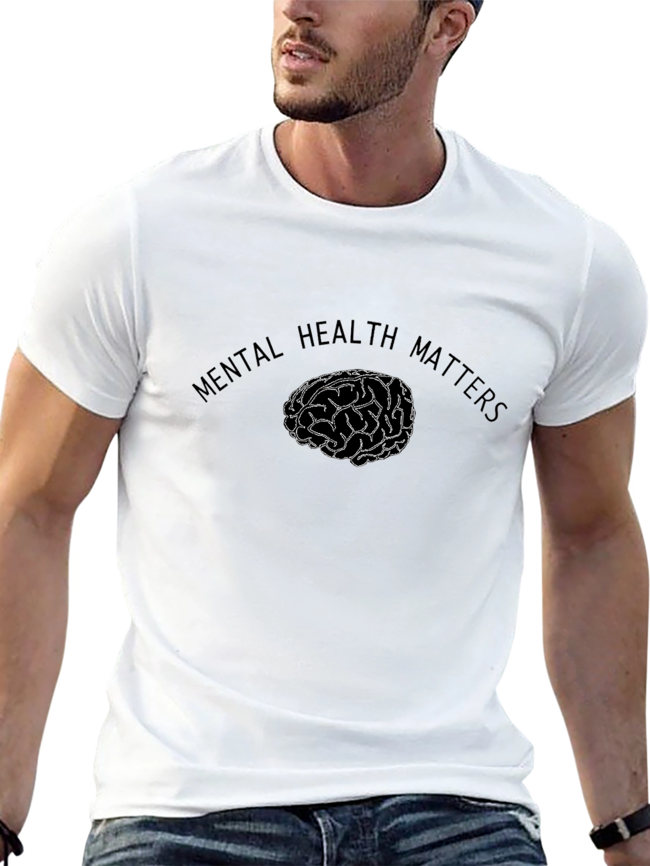 Mental Health Matters Brain Graphic T-Shirt