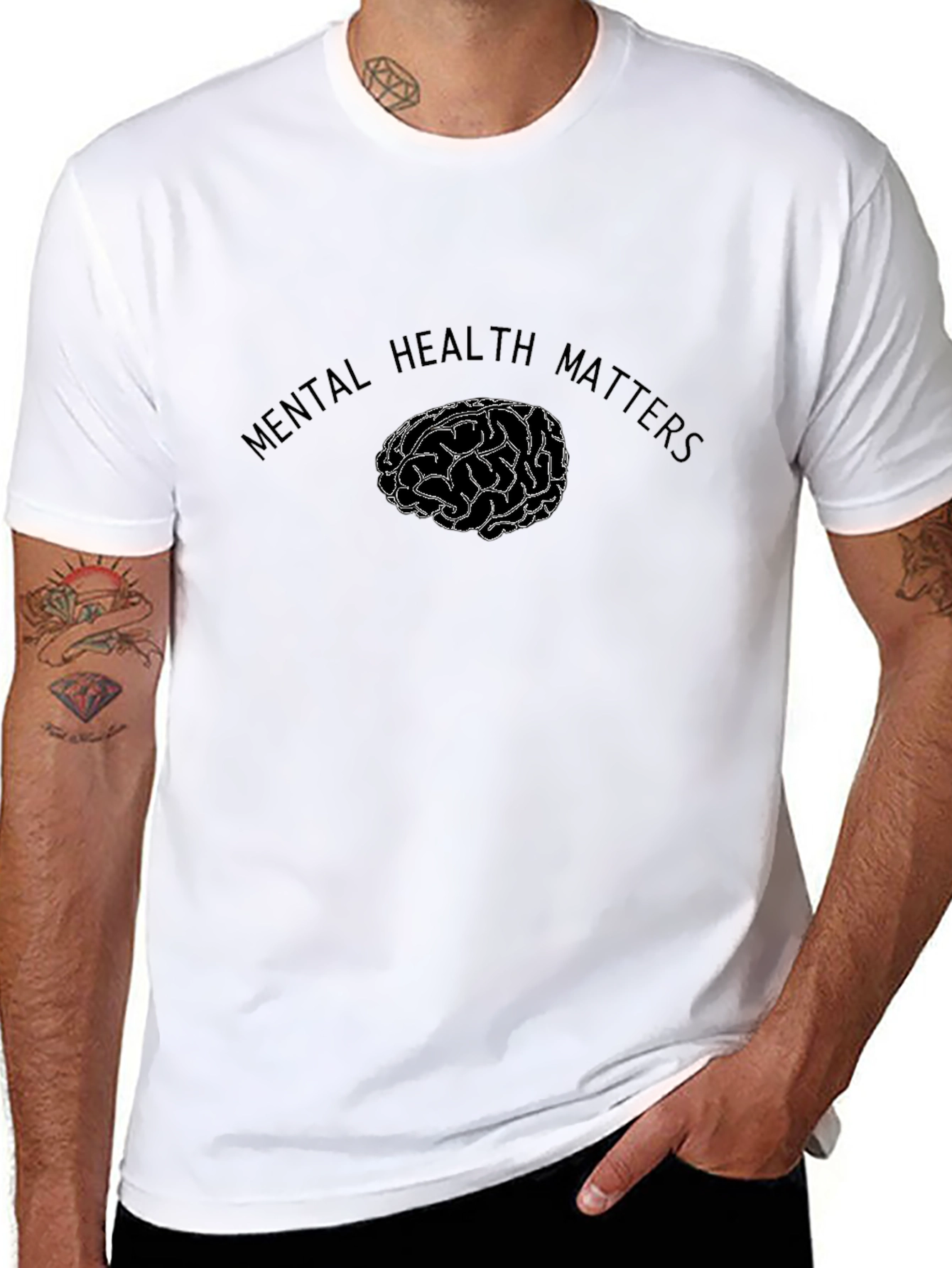 Mental Health Matters Brain Graphic T-Shirt