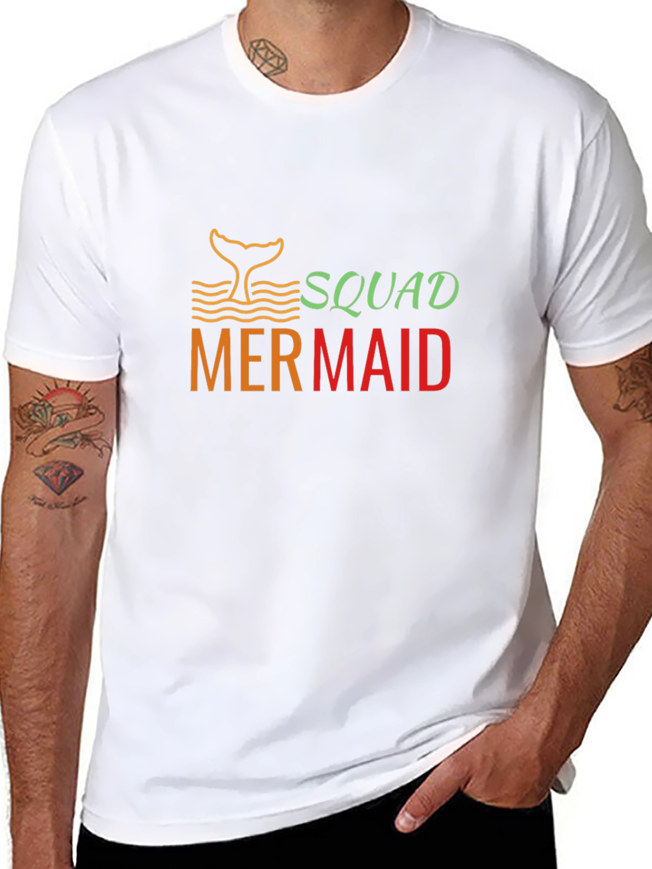 Mermaid Squad Graphic Tee - Soft Cotton T-Shirt