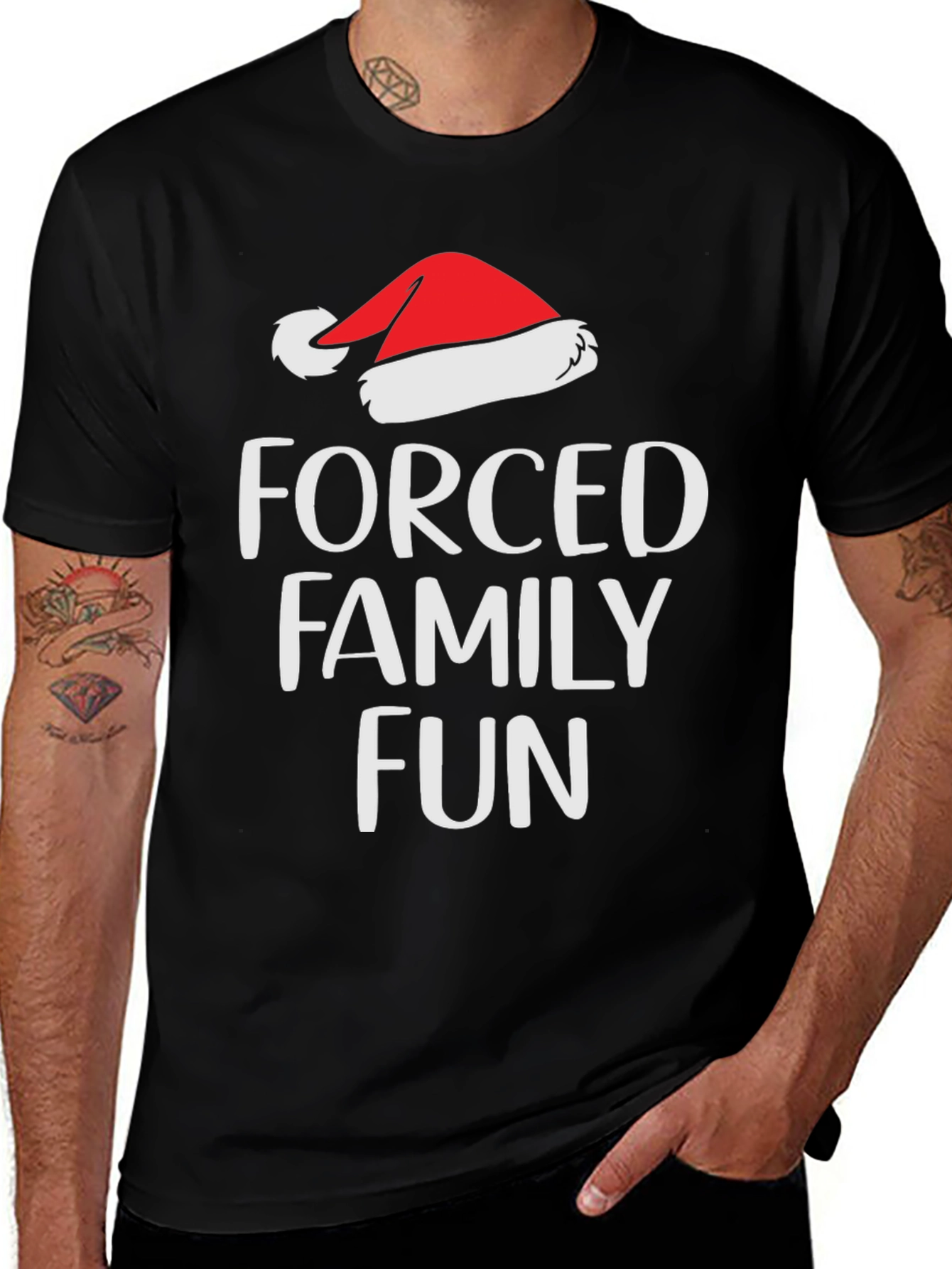 Forced Family Fun Santa Hat T-Shirt
