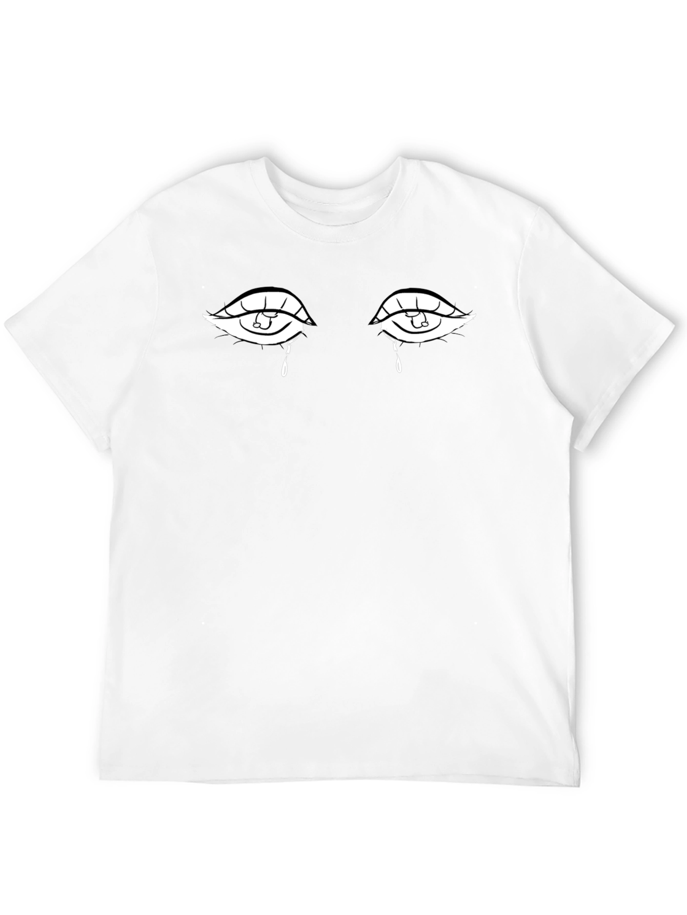 Teary Eyes Graphic Tee - Black Cotton