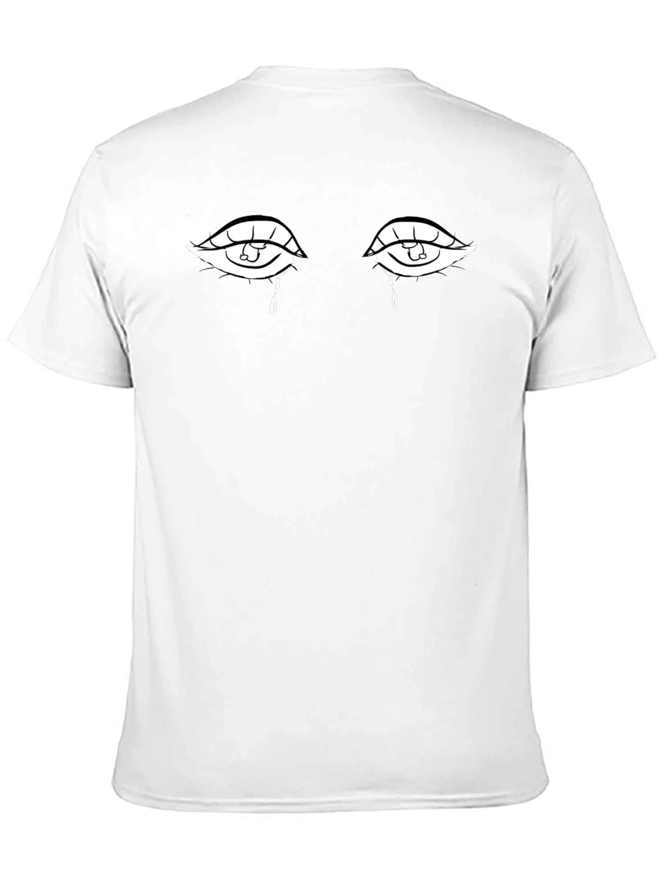 Teary Eyes Graphic Tee - Black Cotton
