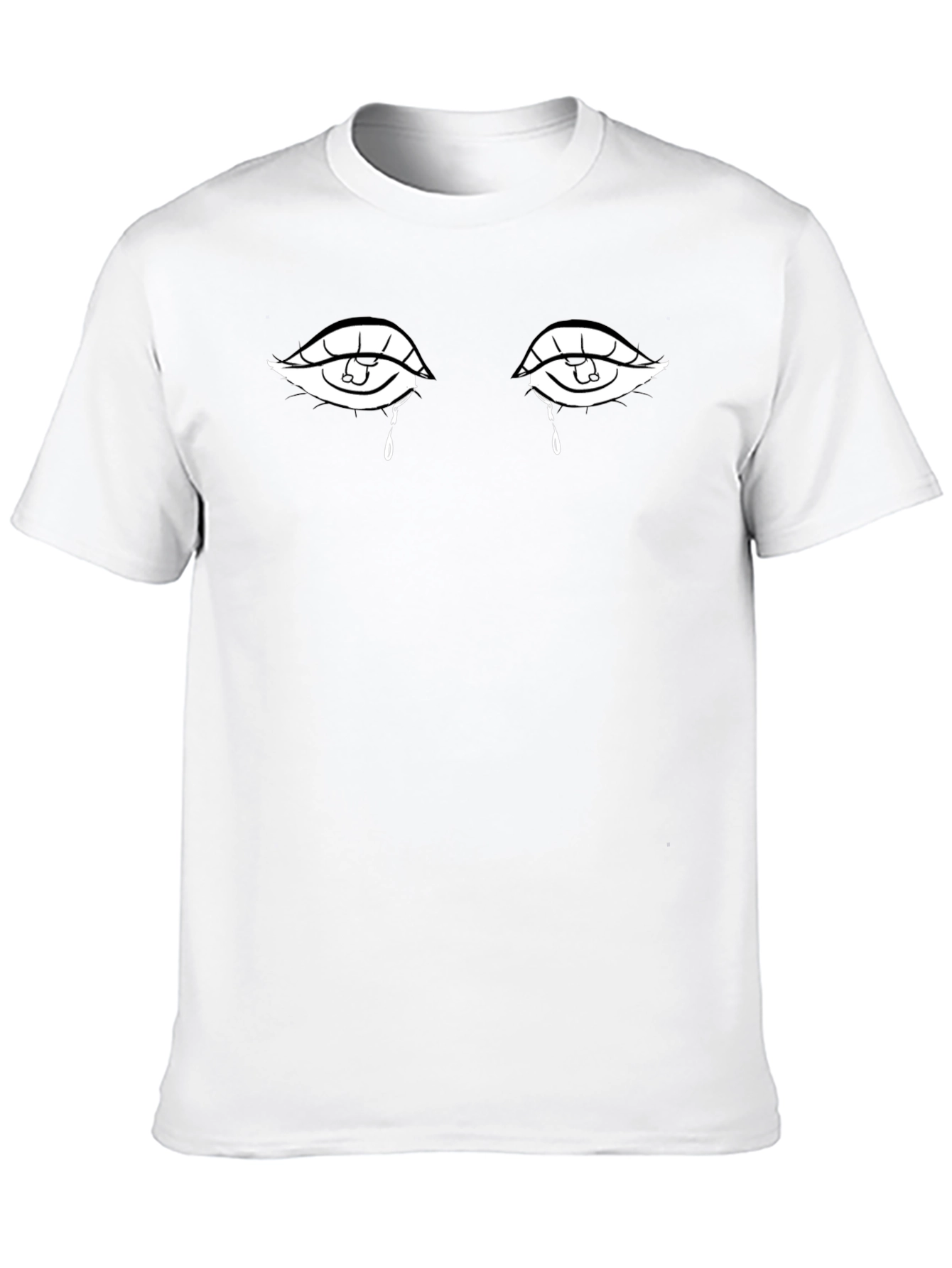 Teary Eyes Graphic Tee - Black Cotton