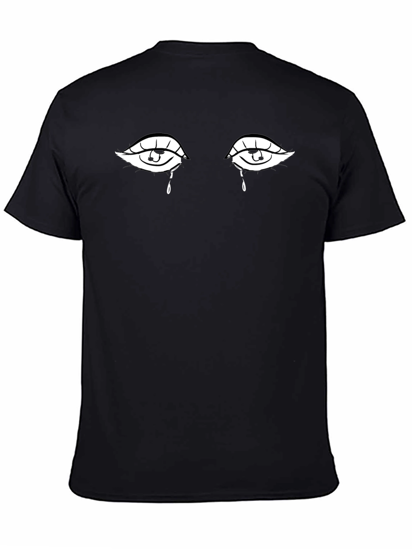 Teary Eyes Graphic Tee - Black Cotton