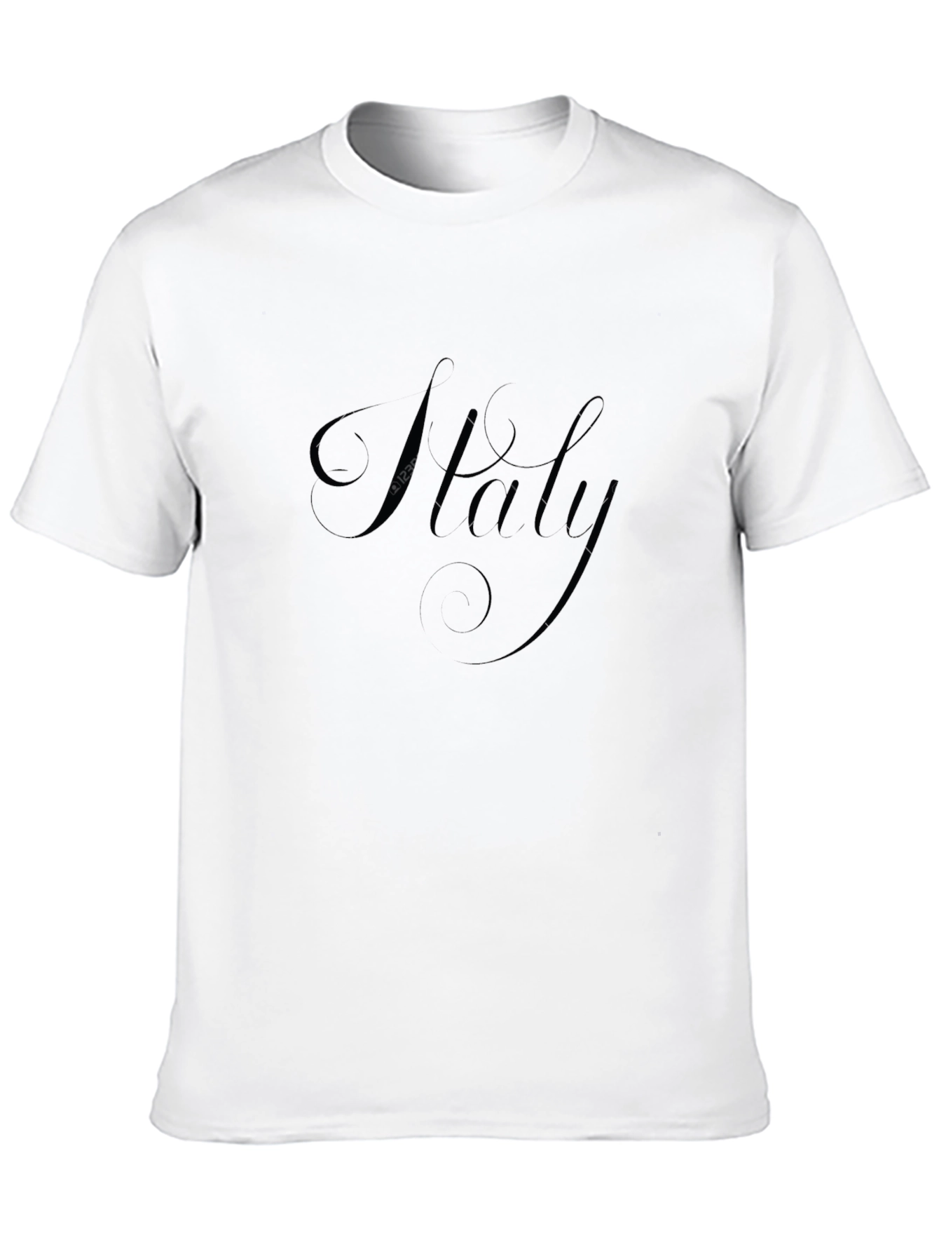 Black Italy Script Tee - Stylish & Comfortable
