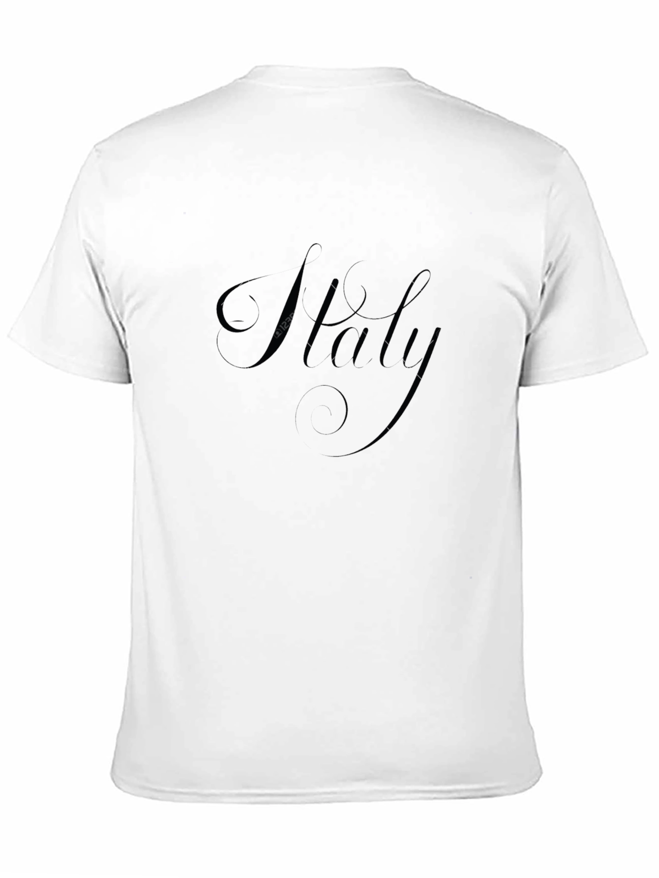 Black Italy Script Tee - Stylish & Comfortable