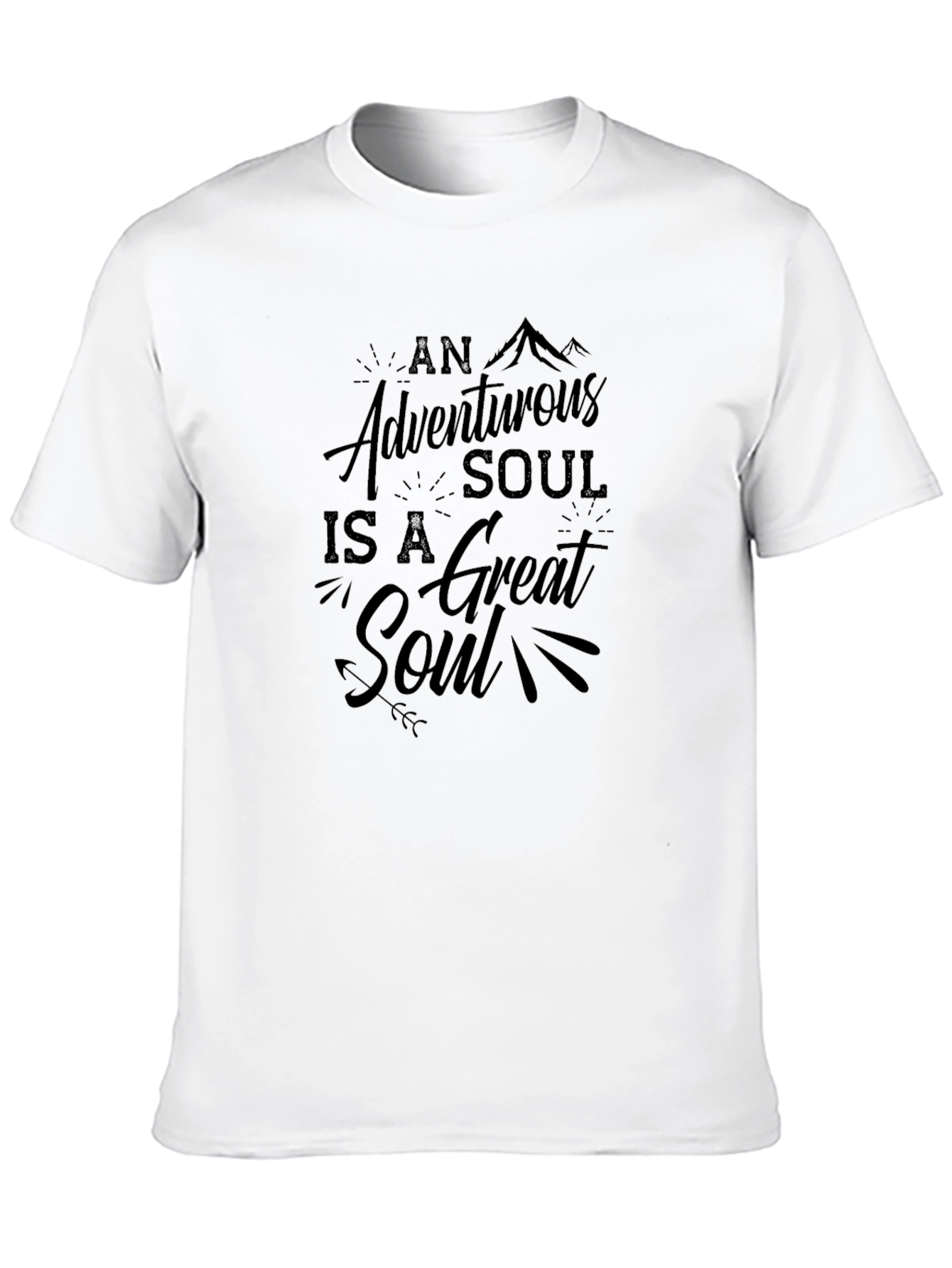 Adventurous Soul Graphic T-Shirt - Black
