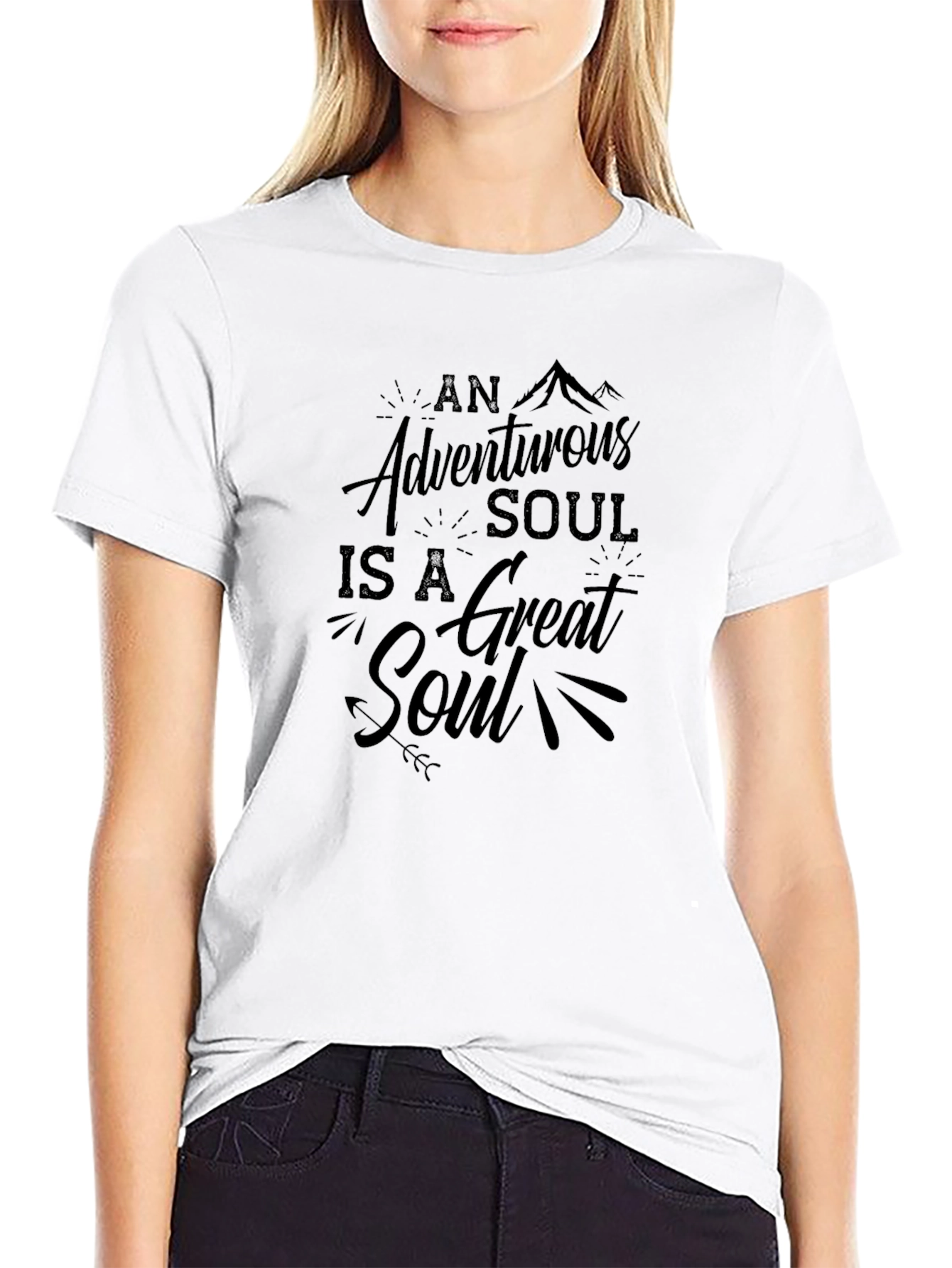 Adventurous Soul Graphic T-Shirt - Black