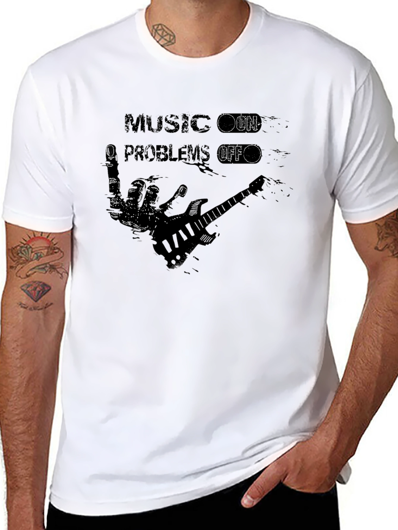 Music On Problems Off Graphic T-Shirt