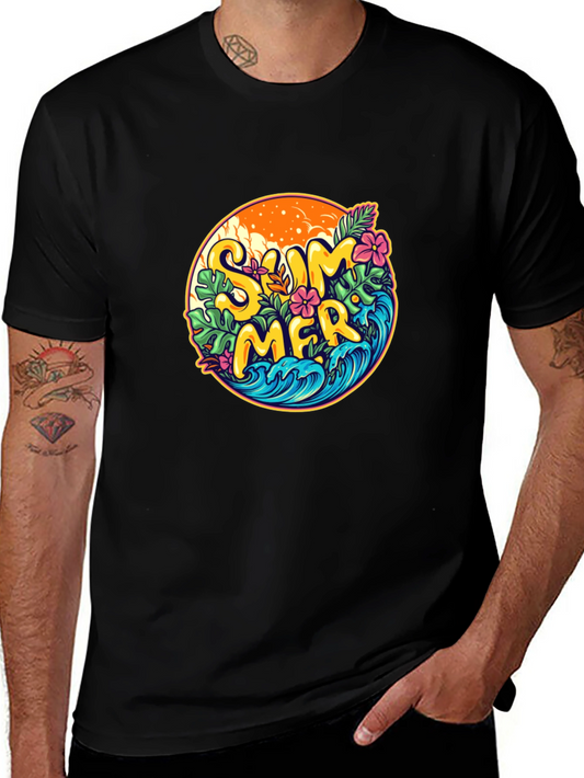 Summer Vibes Graphic T-Shirt - Black