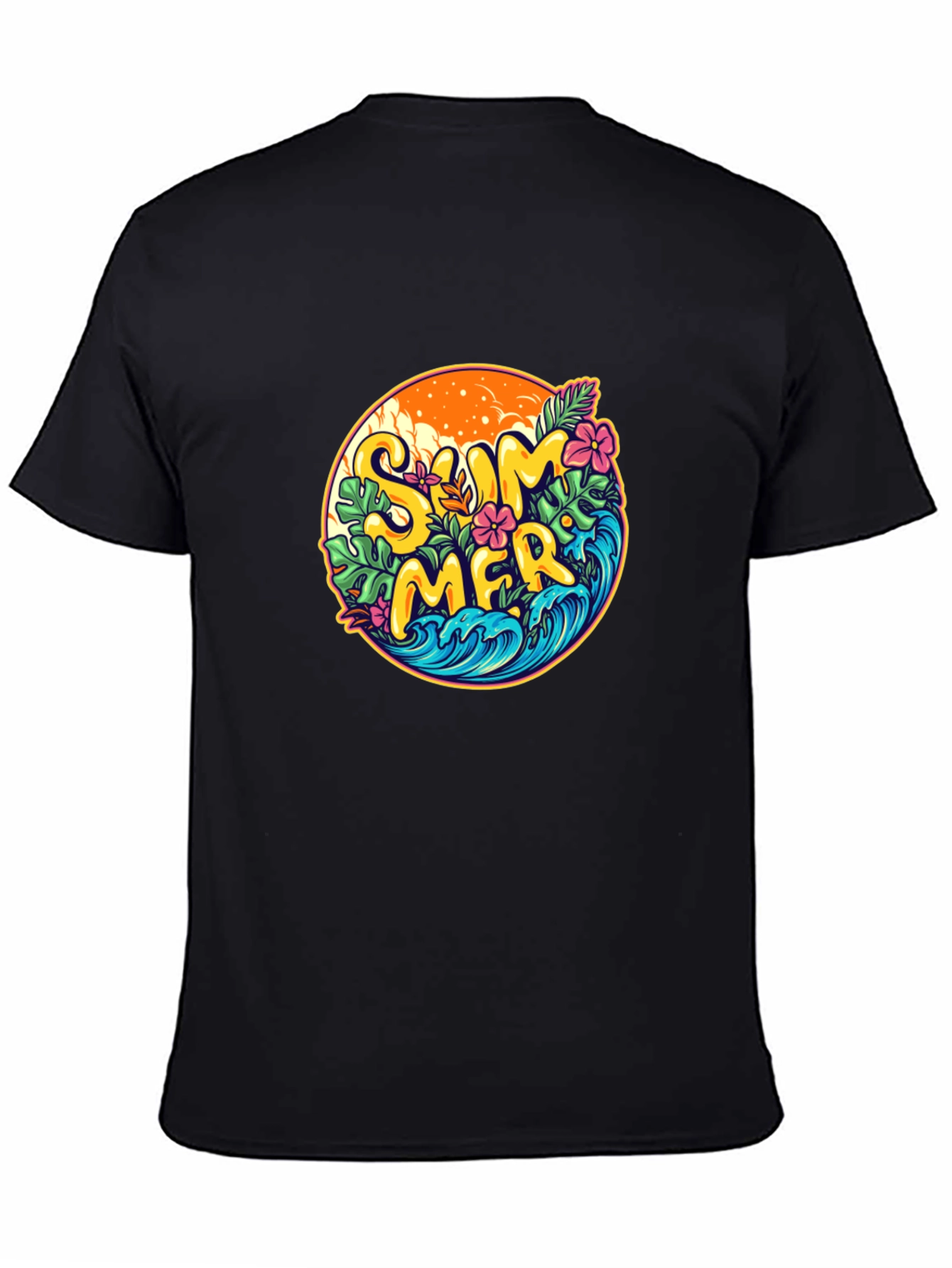 Summer Vibes Graphic T-Shirt - Black