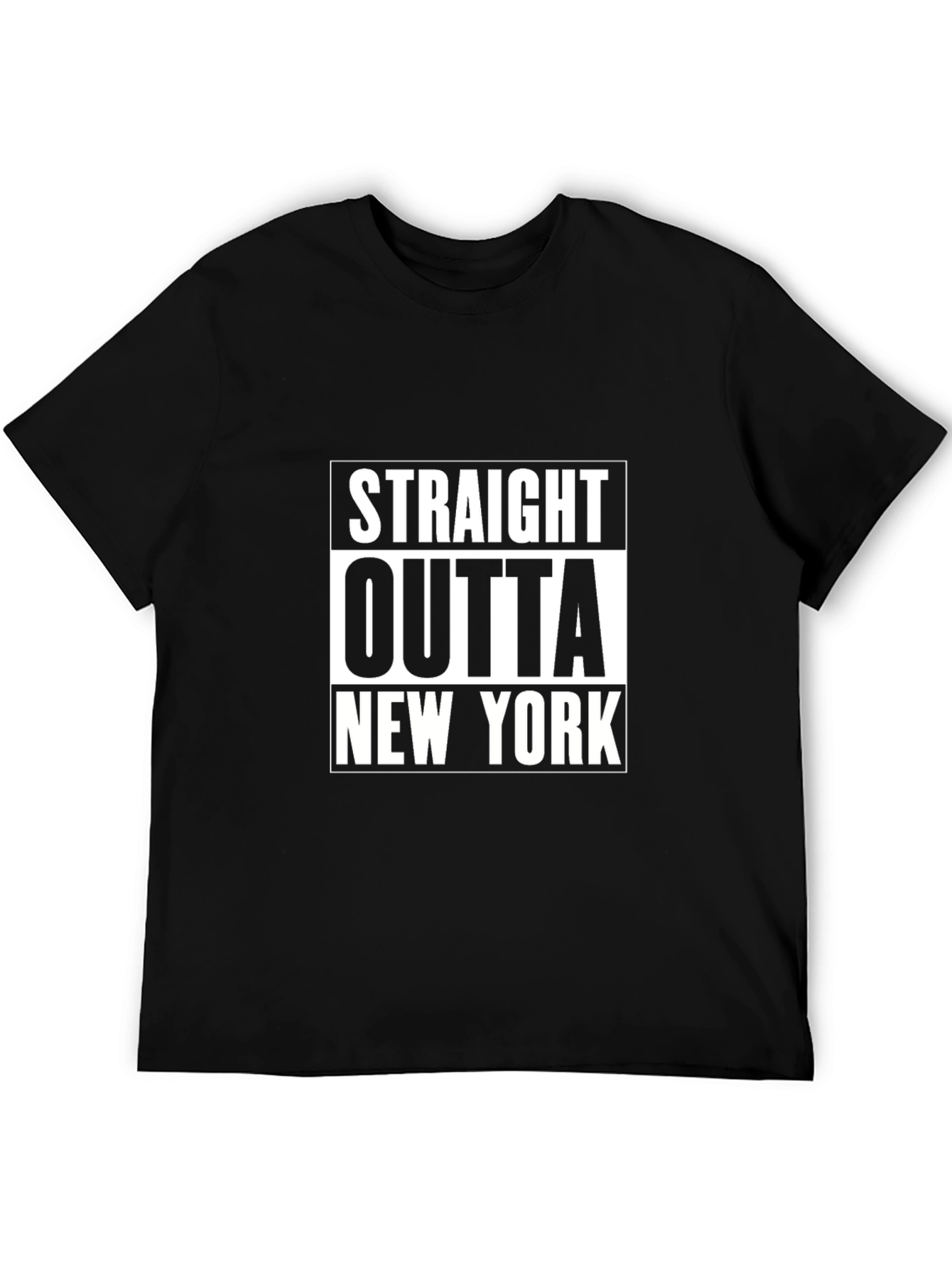 Straight Outta New York Black T-Shirt