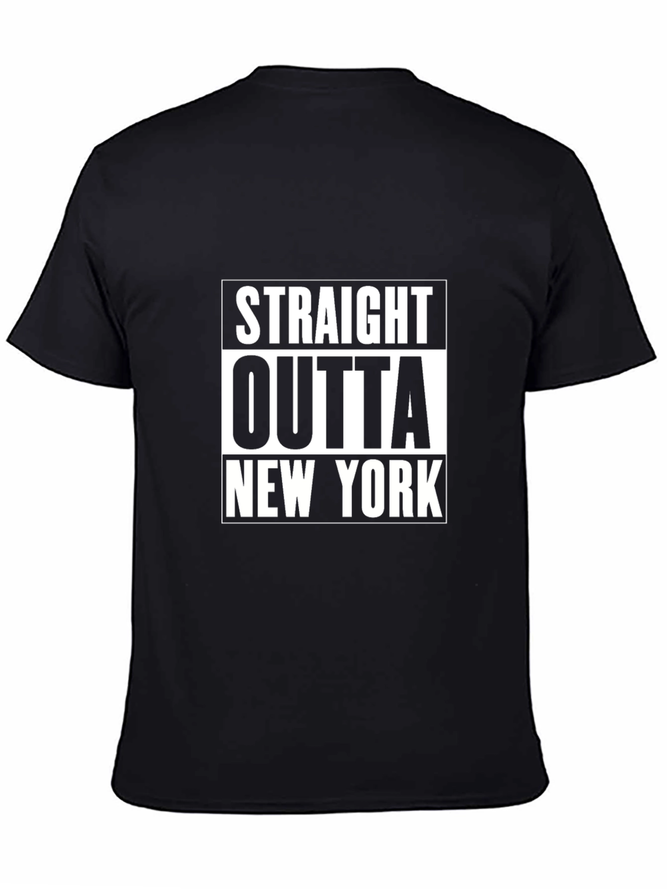 Straight Outta New York Black T-Shirt