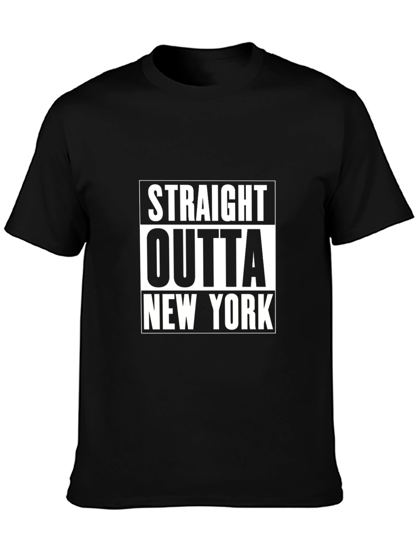 Straight Outta New York Black T-Shirt