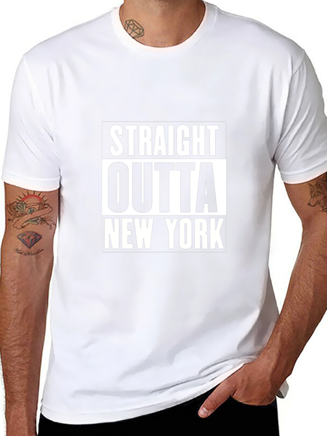 Straight Outta New York Black T-Shirt