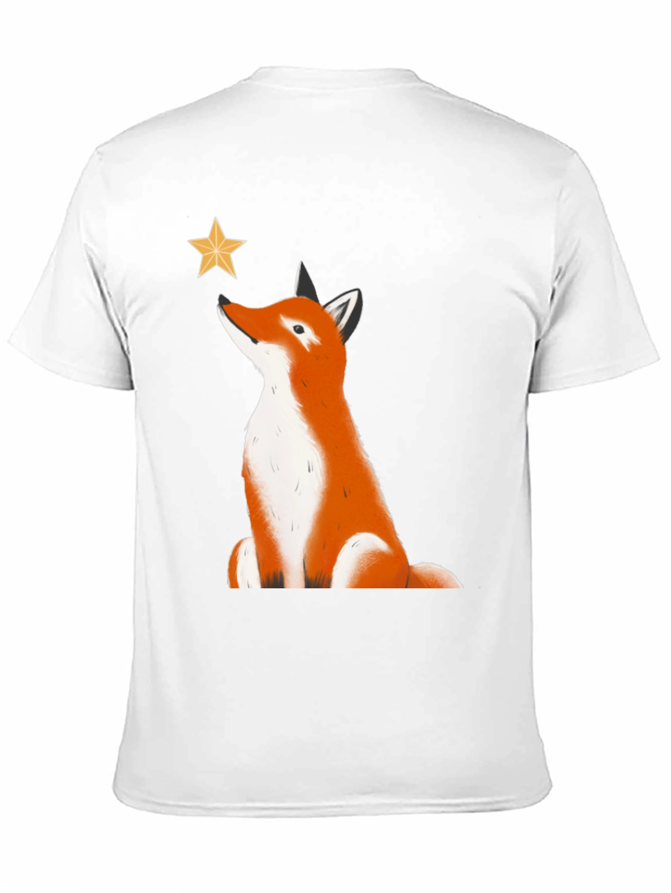 Fox Stargazer Graphic Tee - Black Cotton T-Shirt