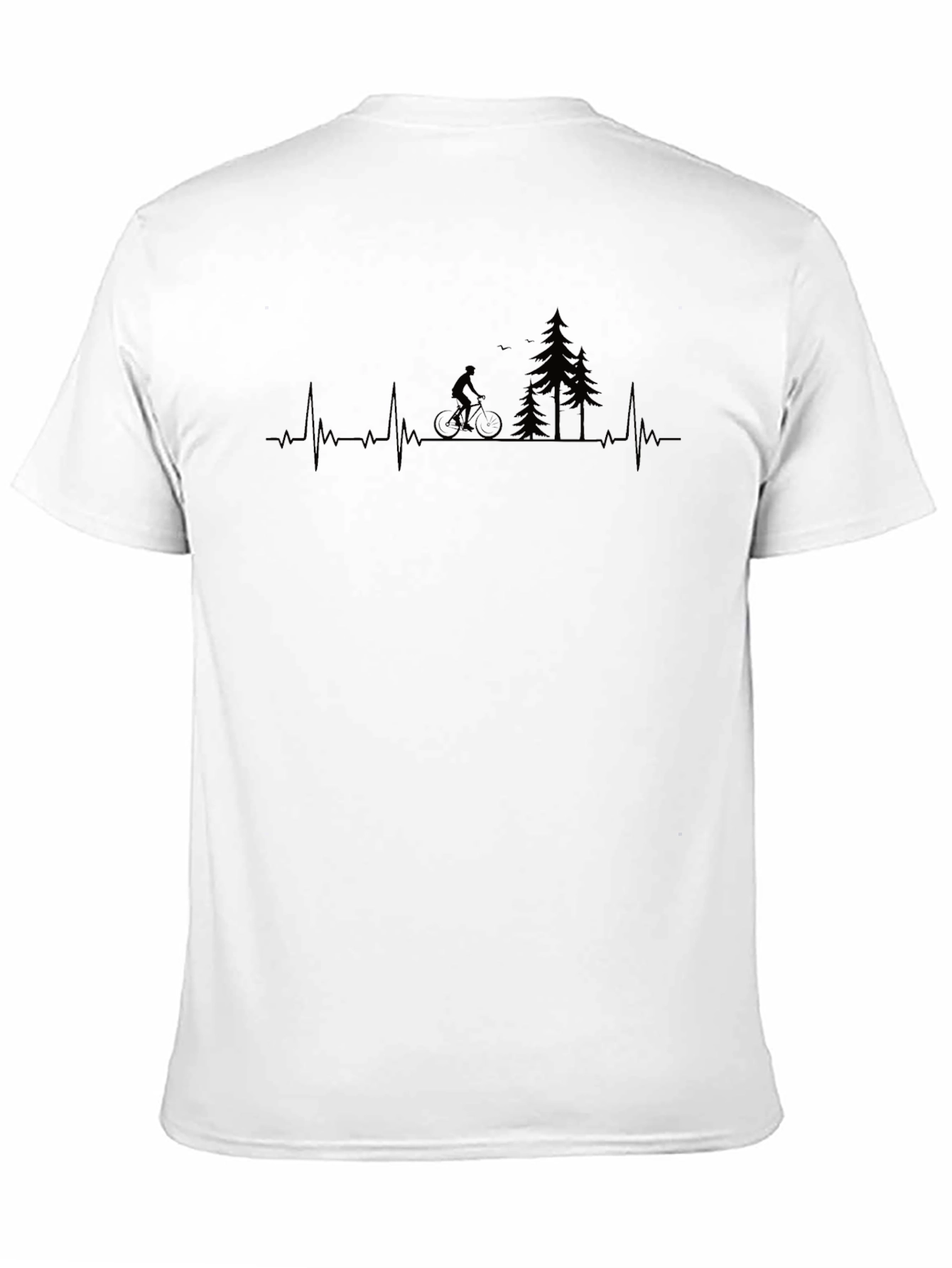 Biker Heartbeat T-Shirt - Adventure Awaits!