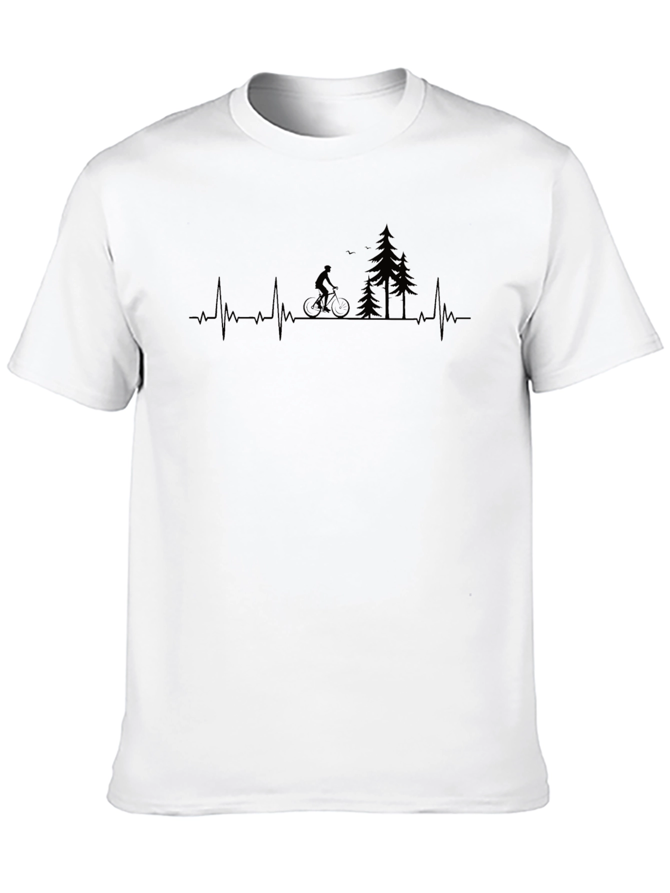Biker Heartbeat T-Shirt - Adventure Awaits!