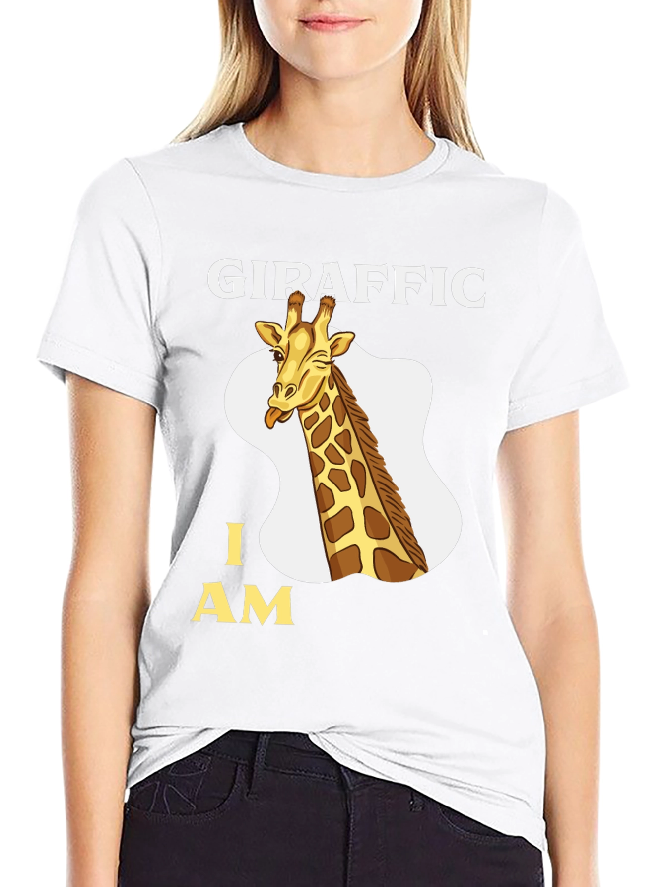 Giraffric I AM Tee - Funny Giraffe Cartoon T-Shirt