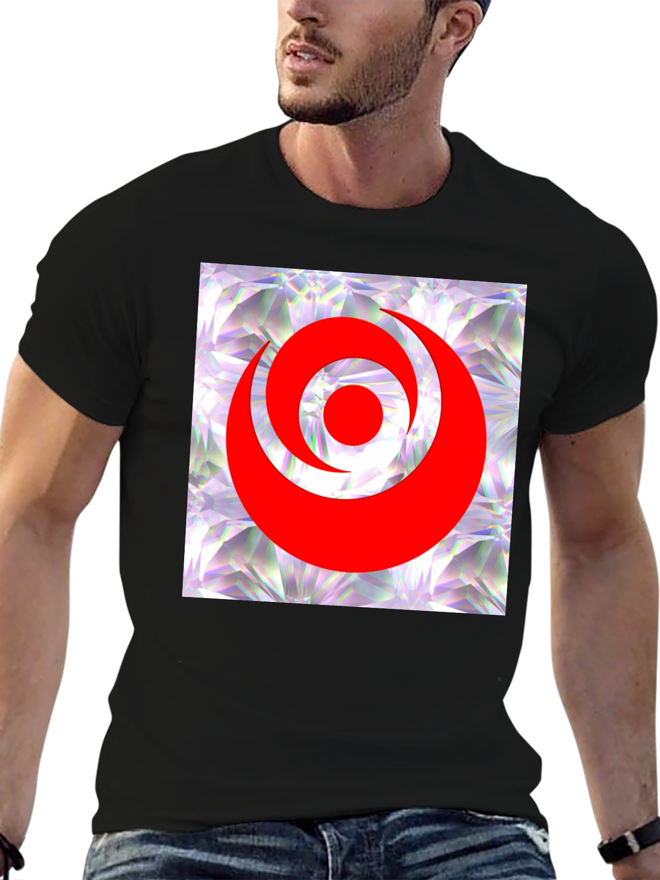 Abstract Graphic Print T-Shirt - Modern Casual Wear