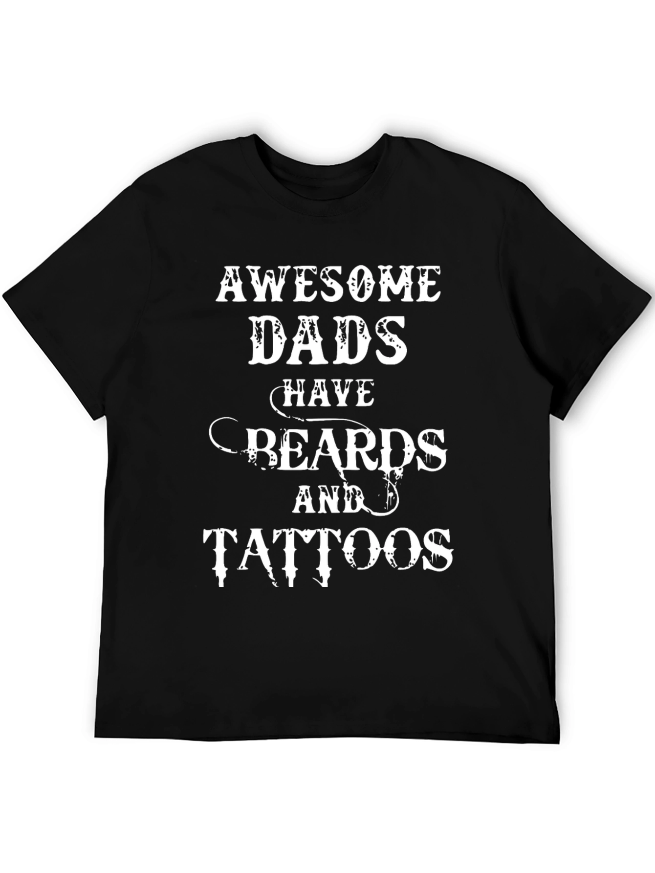 Awesome Dads Beards and Tattoos T-Shirt